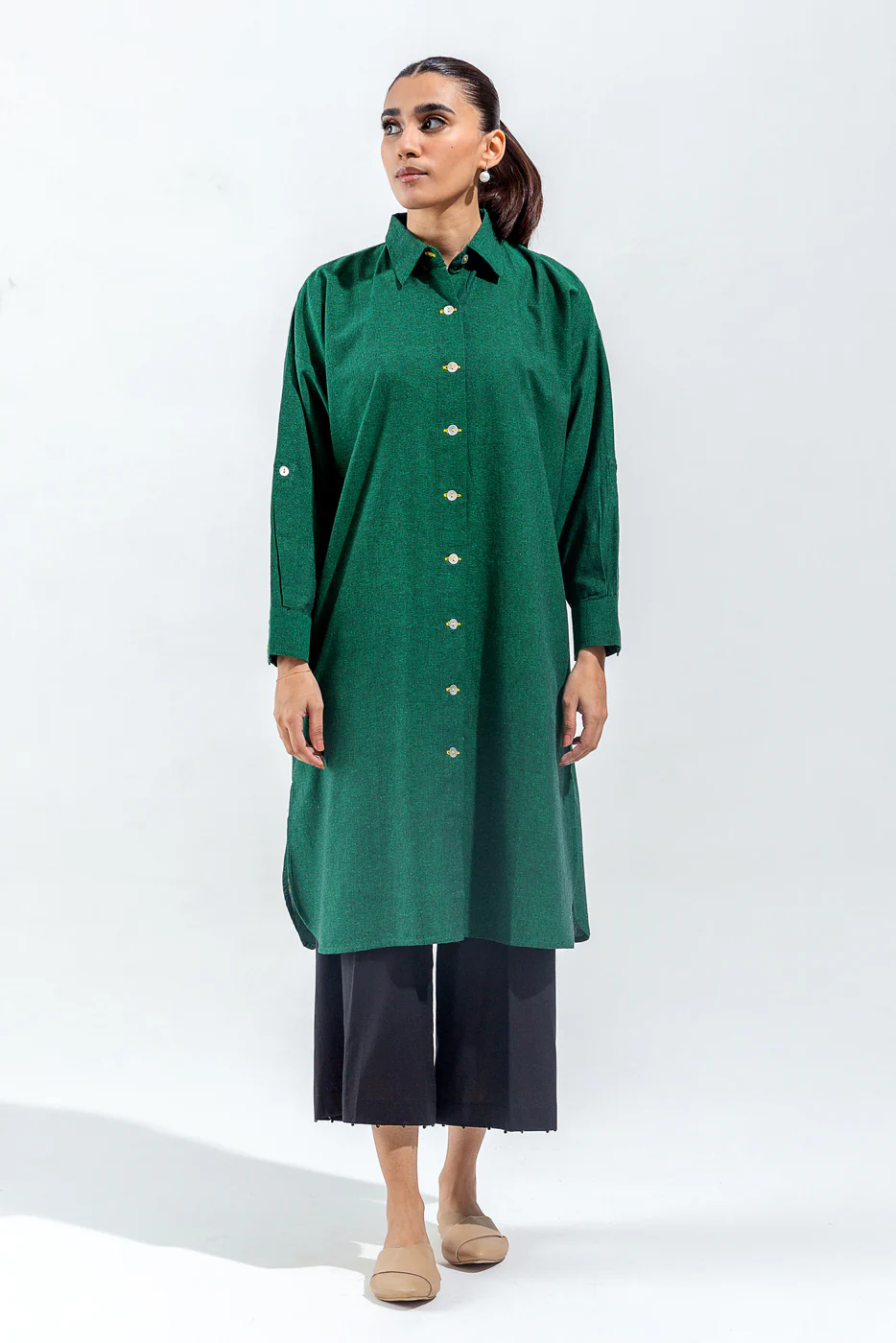 BASIC YARN DYED SHIRT (PRET) - Image 2