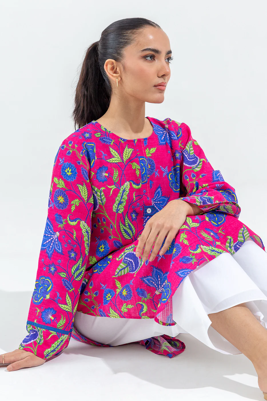 PRINTED KHADDAR SHIRT (PRET) - Image 2
