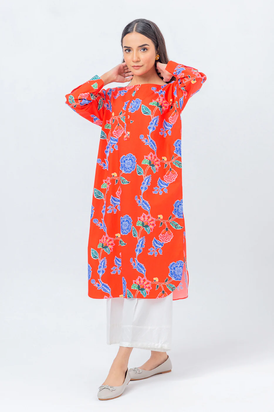 PRINTED POPLIN SHIRT (PRET) - Image 2