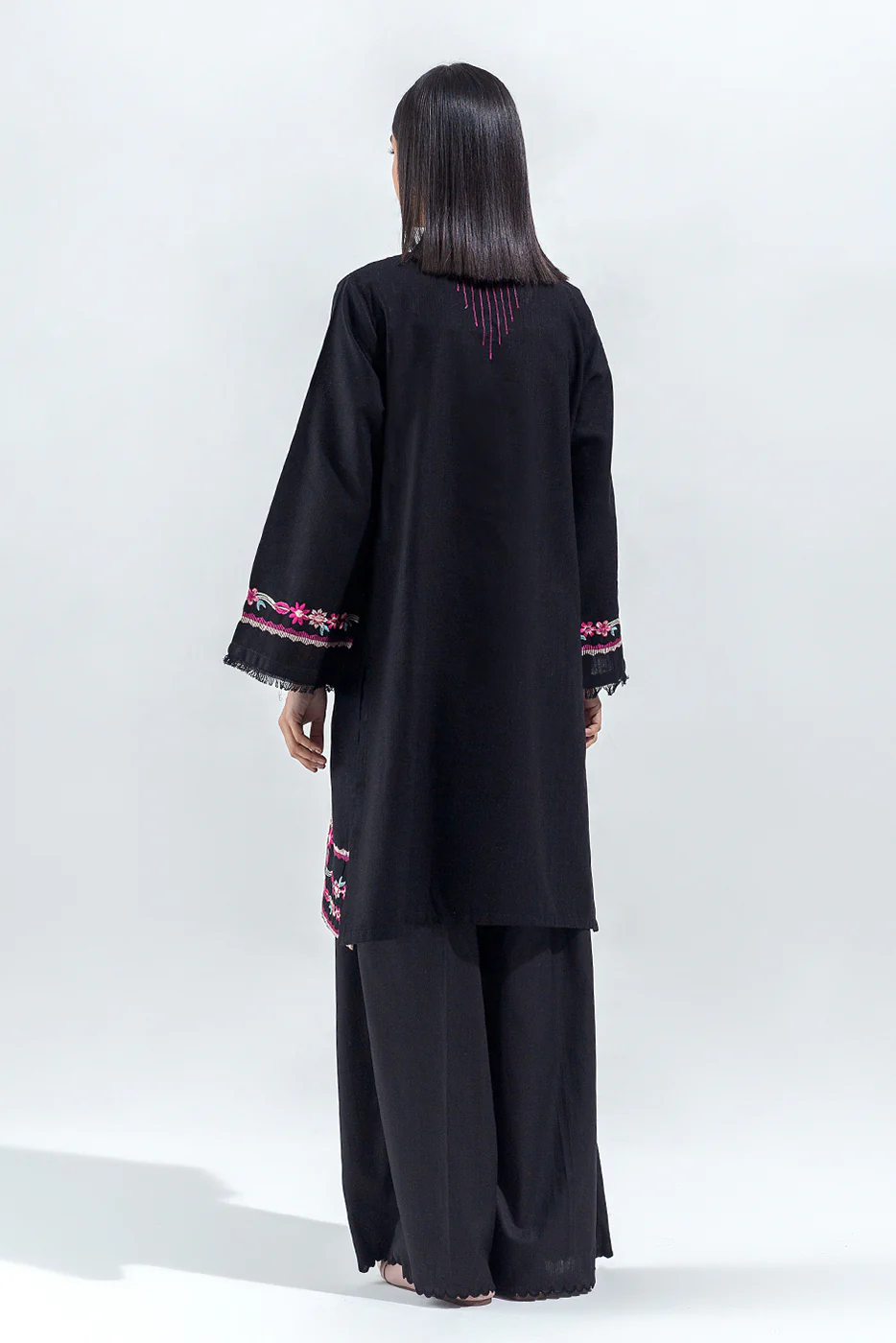 EMBROIDERED SLUB KHADDAR SHIRT(PRET) - Image 3