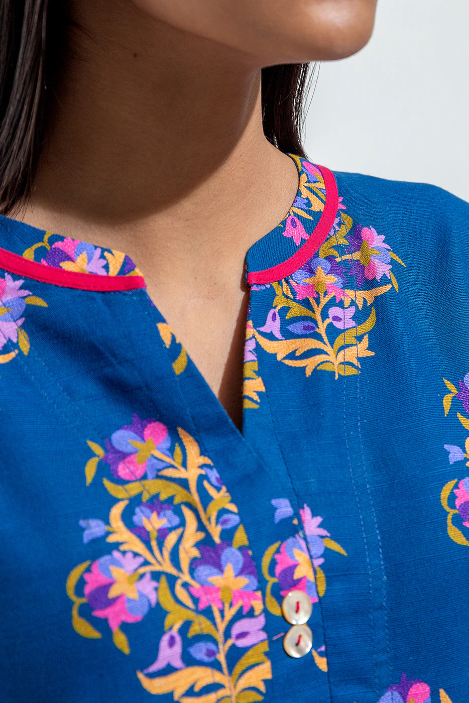 PRINTED SLUB KHADDAR SHIRT (PRET) - Image 3