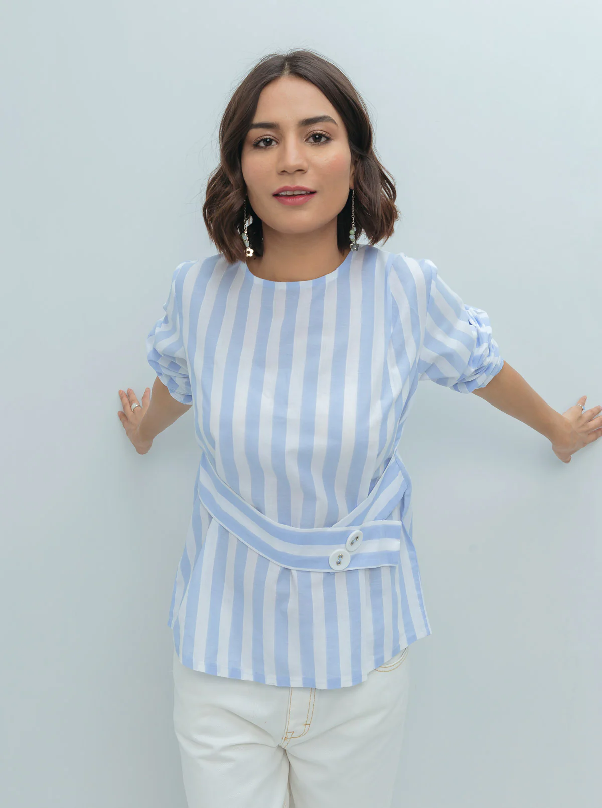 STRIPED FRONT BELT TOP - Image 4