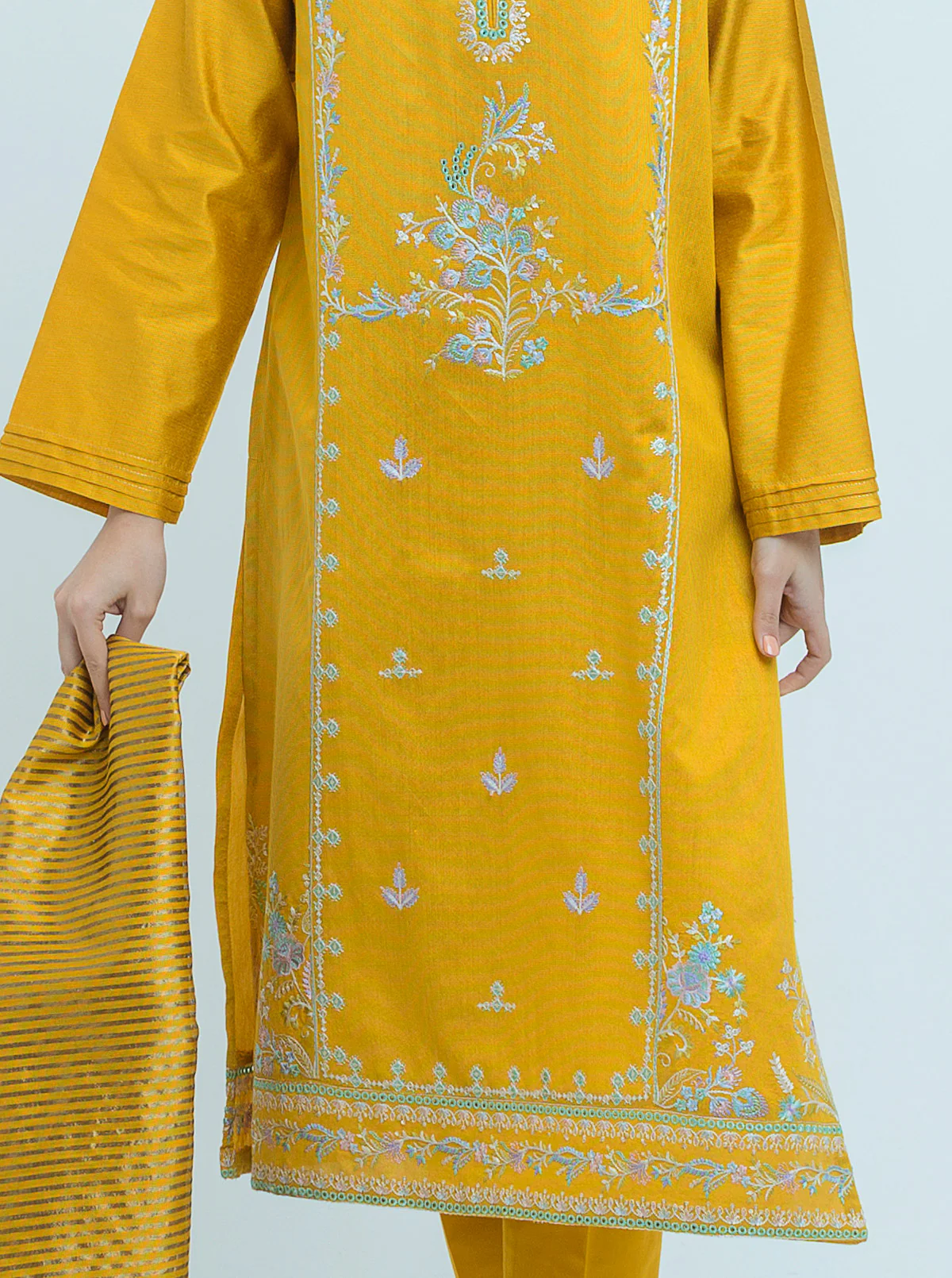EMBROIDERED SHIRT WITH DUPATTA - Image 2