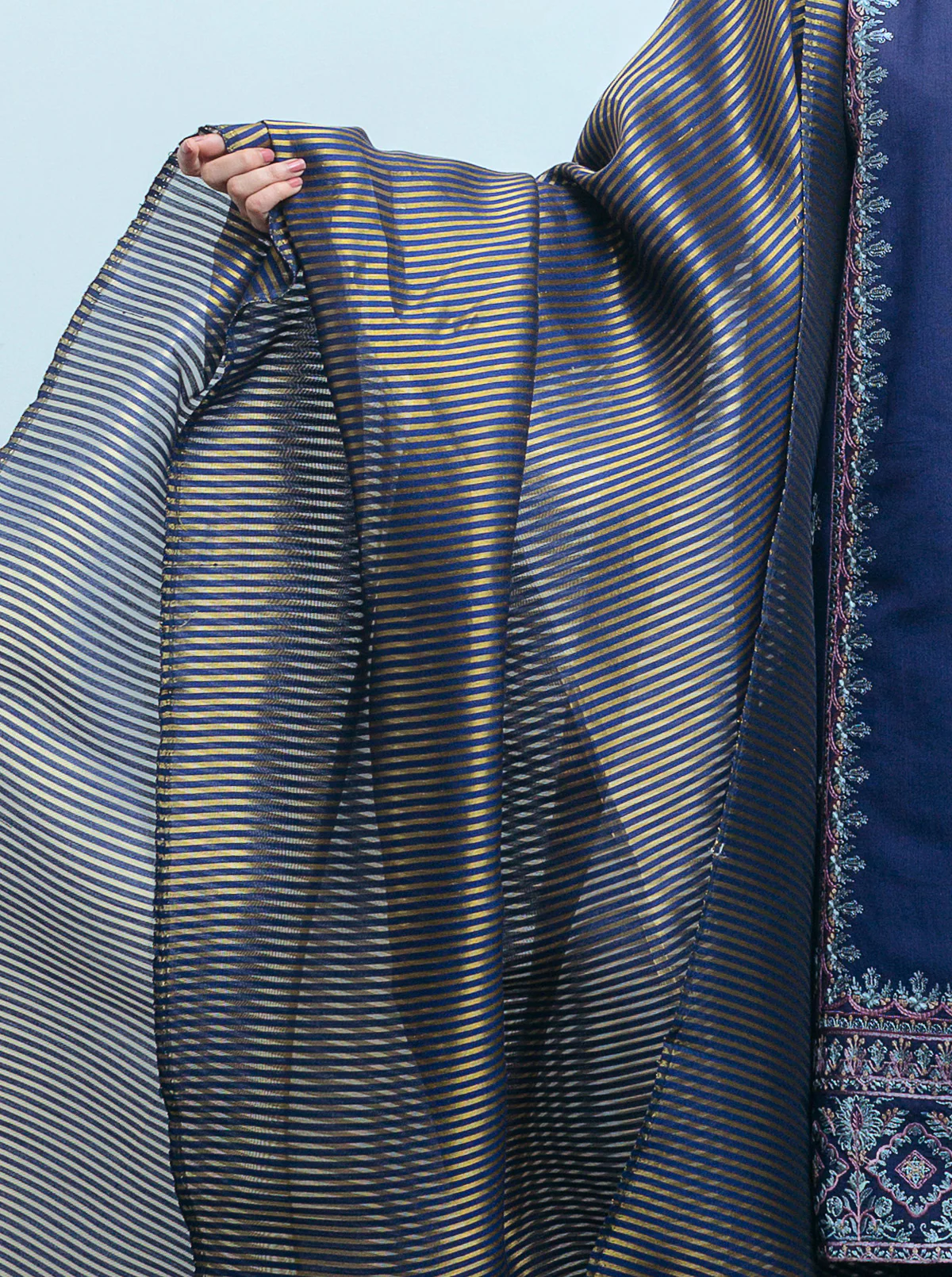 EMBROIDERED SHIRT WITH DUPATTA AND PANT - Image 2