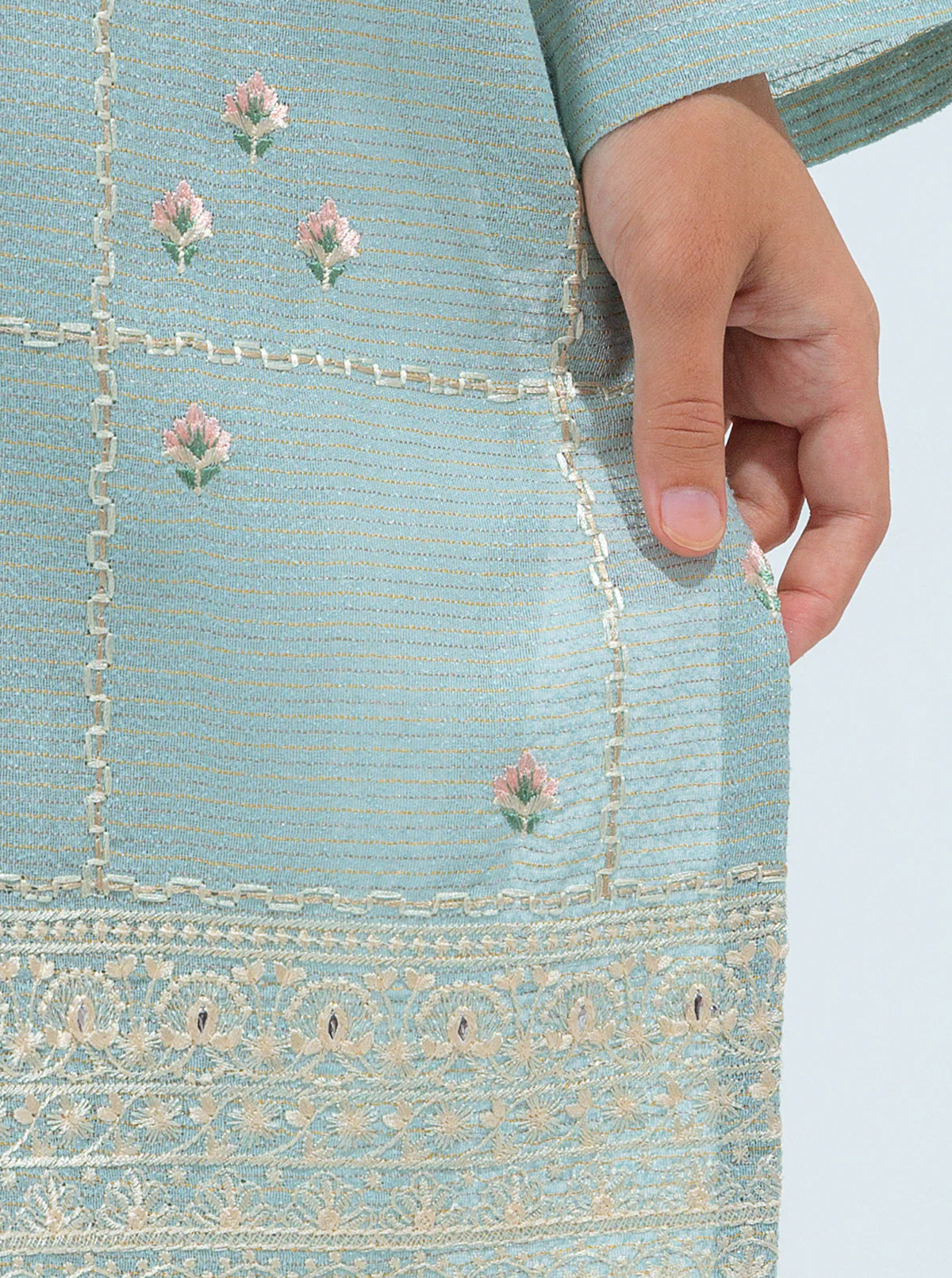 EMBROIDERED SHIRT WITH DUPATTA - Image 2