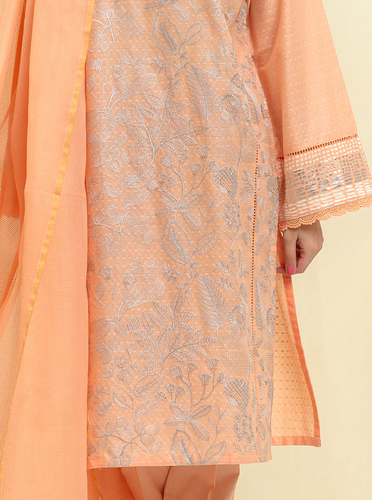 EMBROIDERED SHIRT WITH DUPATTA - Image 2