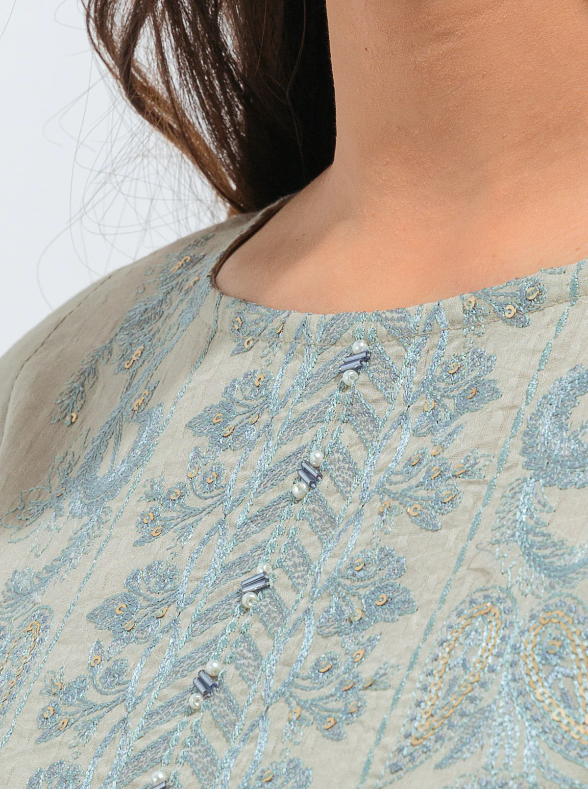EMBROIDERED SHIRT WITH DUPATTA - Image 4