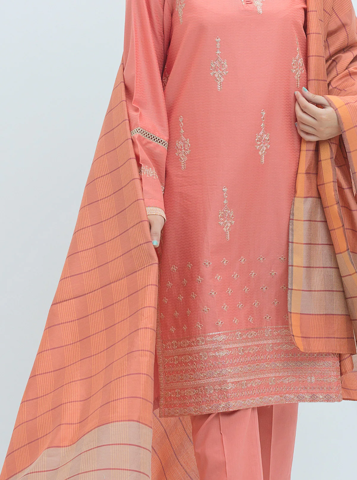 EMBROIDERED SHIRT WITH DUPATTA - Image 2