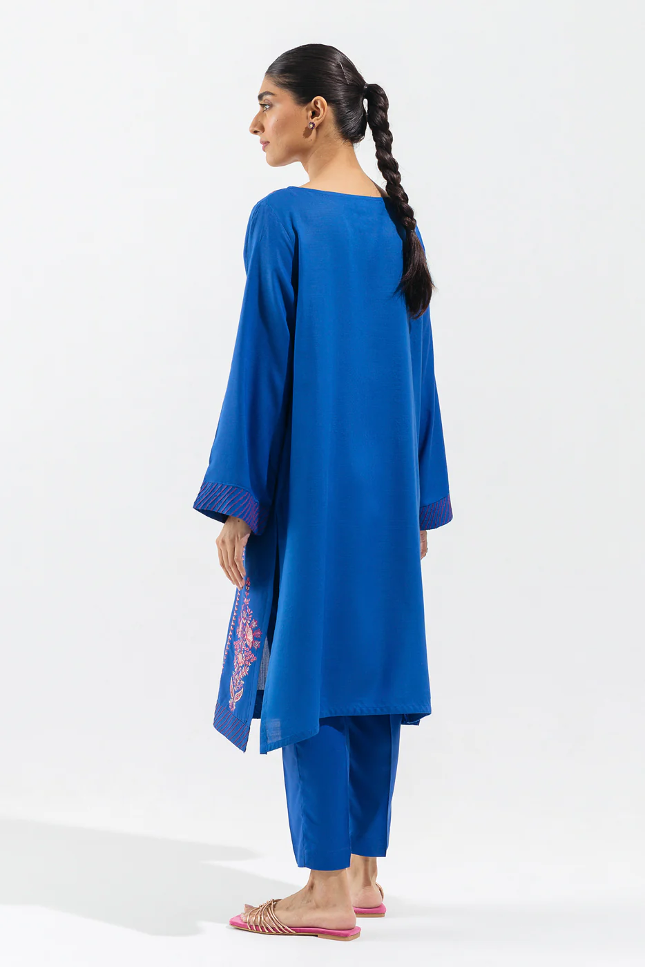 EMBROIDERED VISCOSE SHIRT (PRET) - Image 2