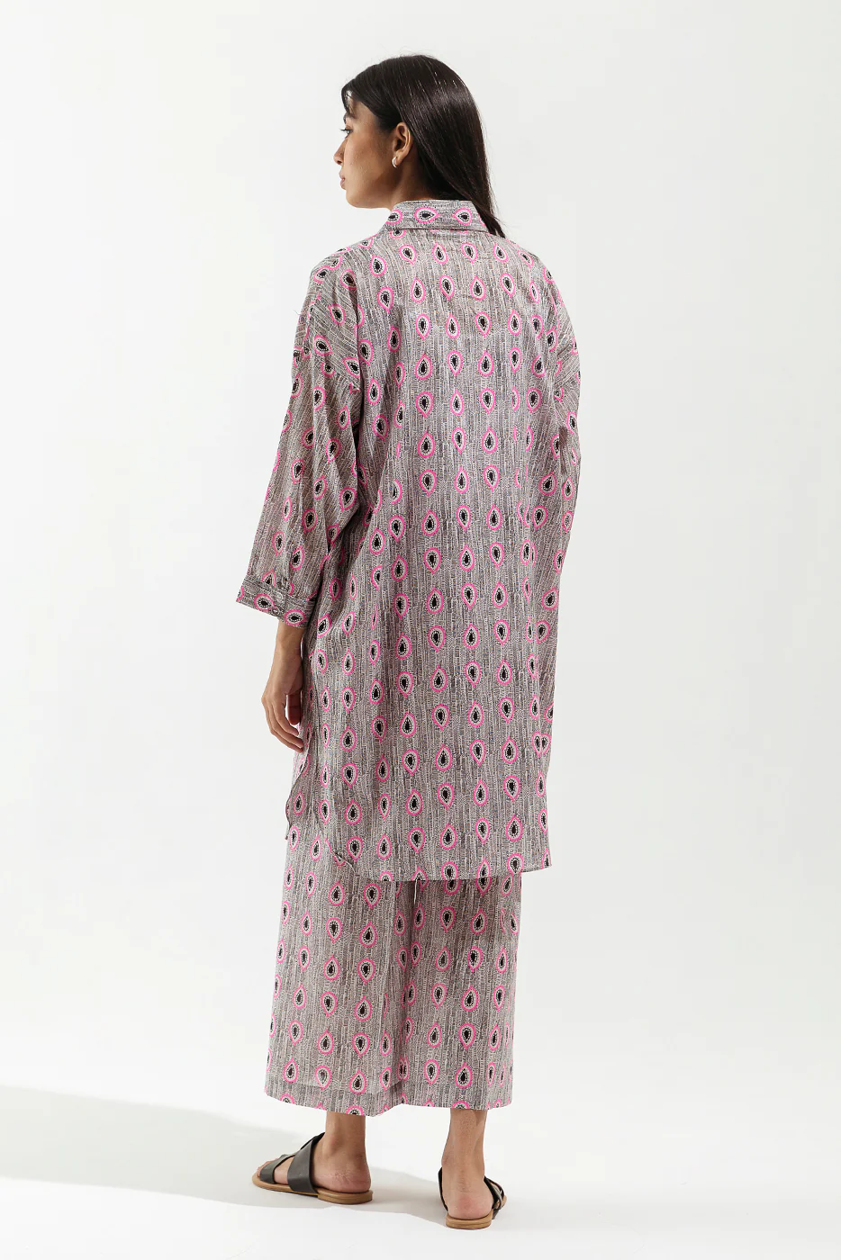 PRINTED VISCOSE LONG TUNIC (PRET) - Image 4