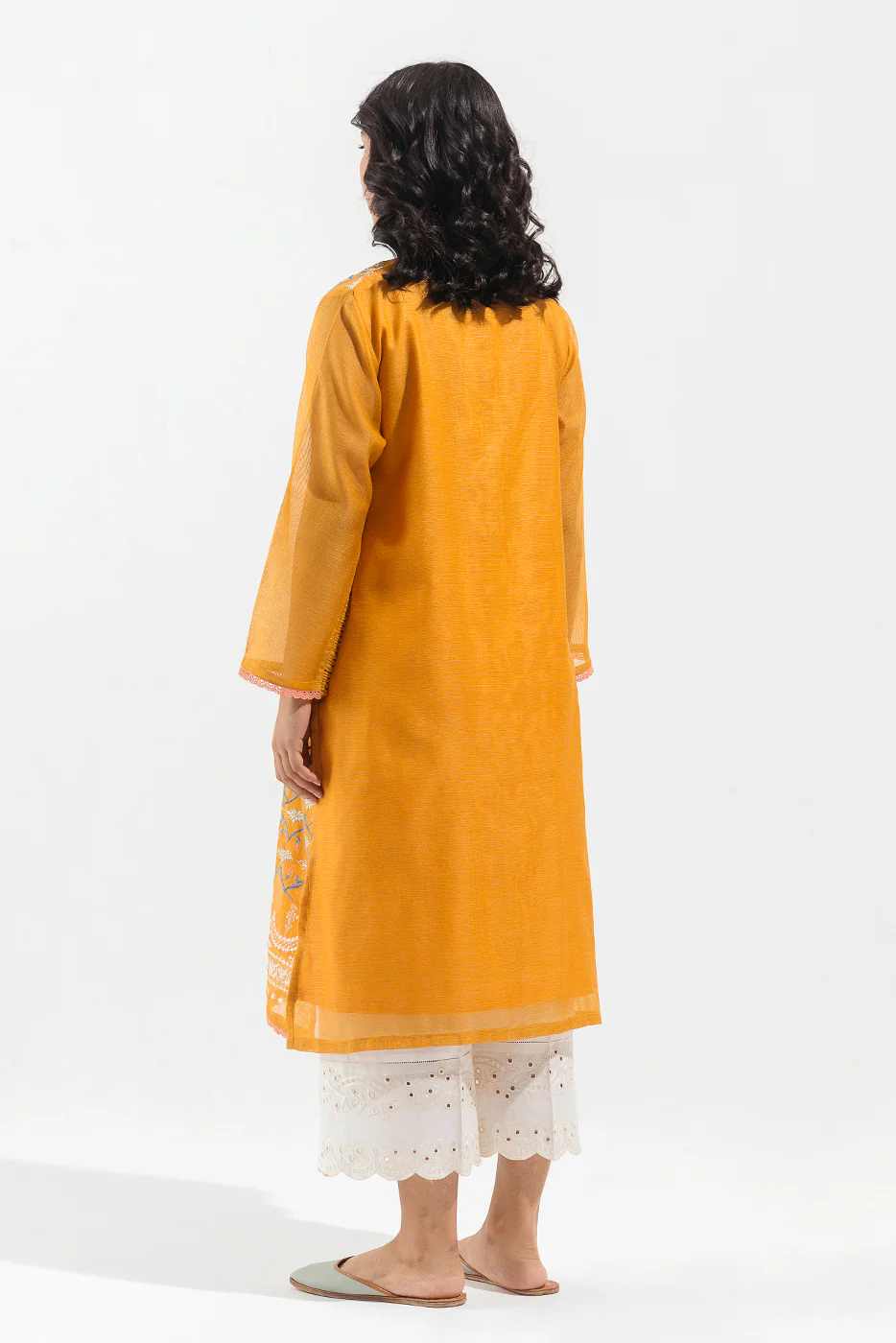 EMBROIDERED COTTON NET SHIRT (LUXURY PRET) - Image 2