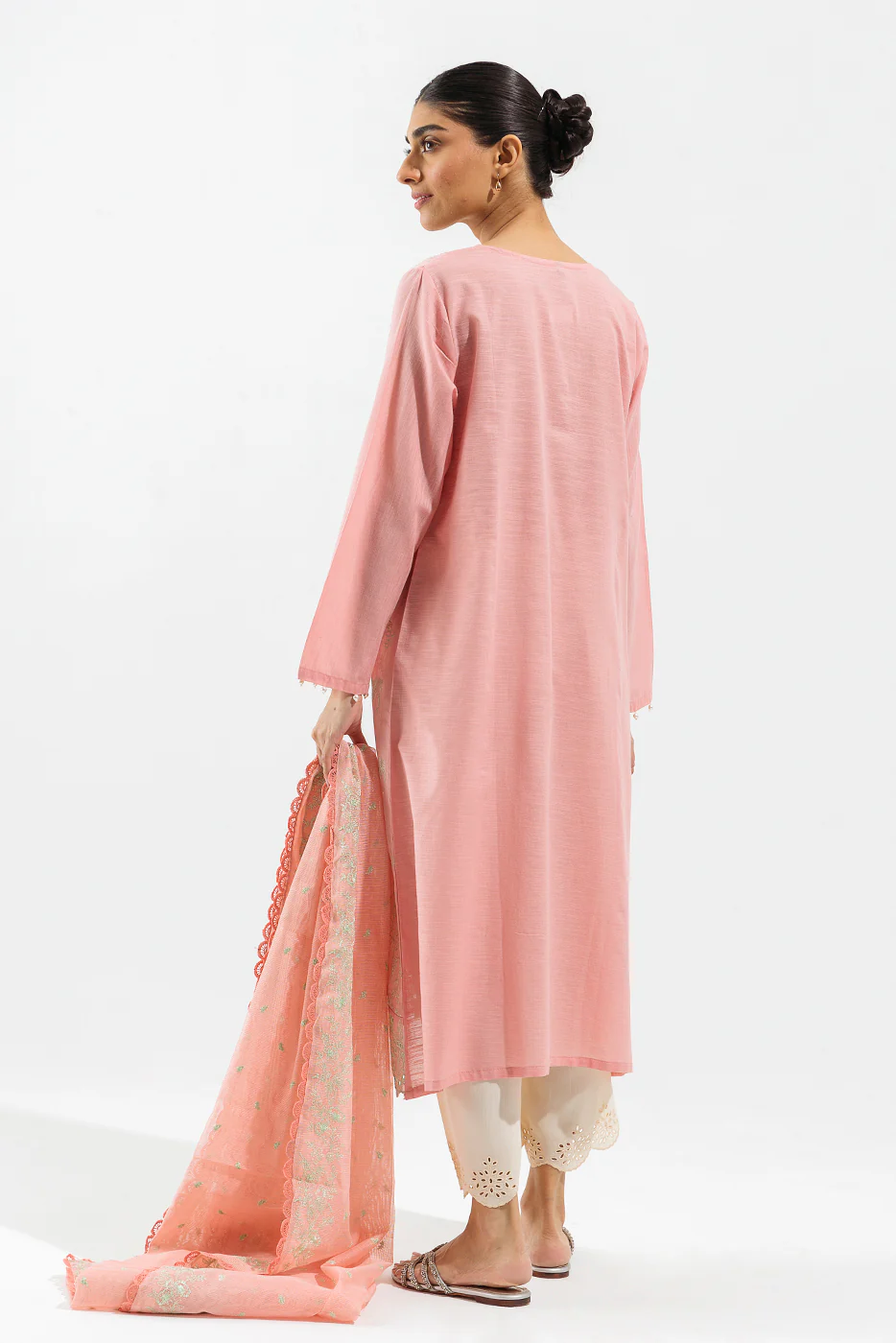 EMBROIDERED SLUB LAWN SHIRT (LUXURY PRET) - Image 3
