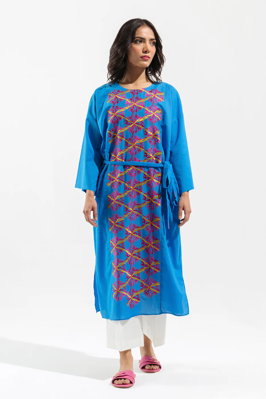 EMBROIDERED LONG DRESS SHIRT - Image 3