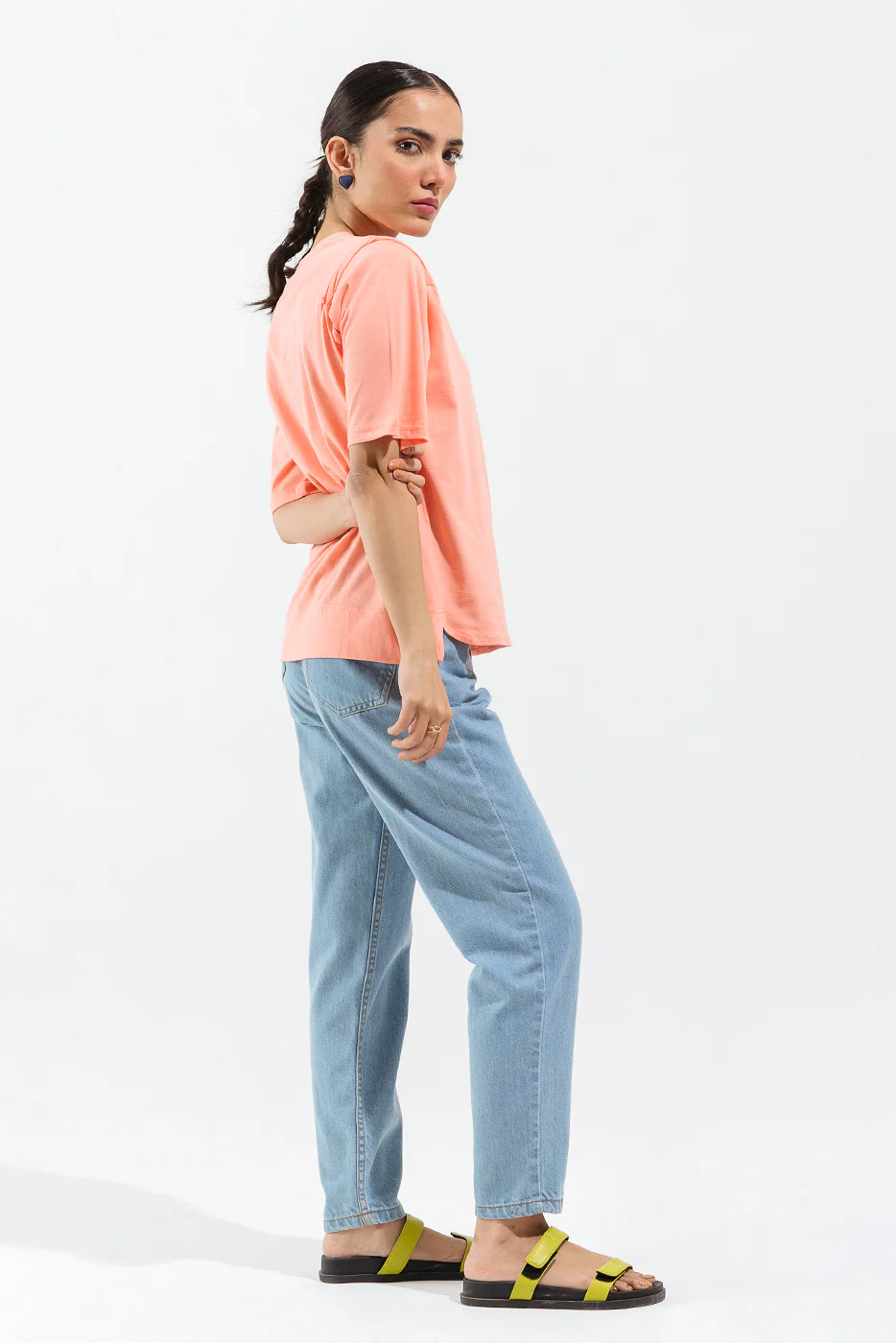 LIGHT PINK ROUND NECK T-SHIRT - Image 2