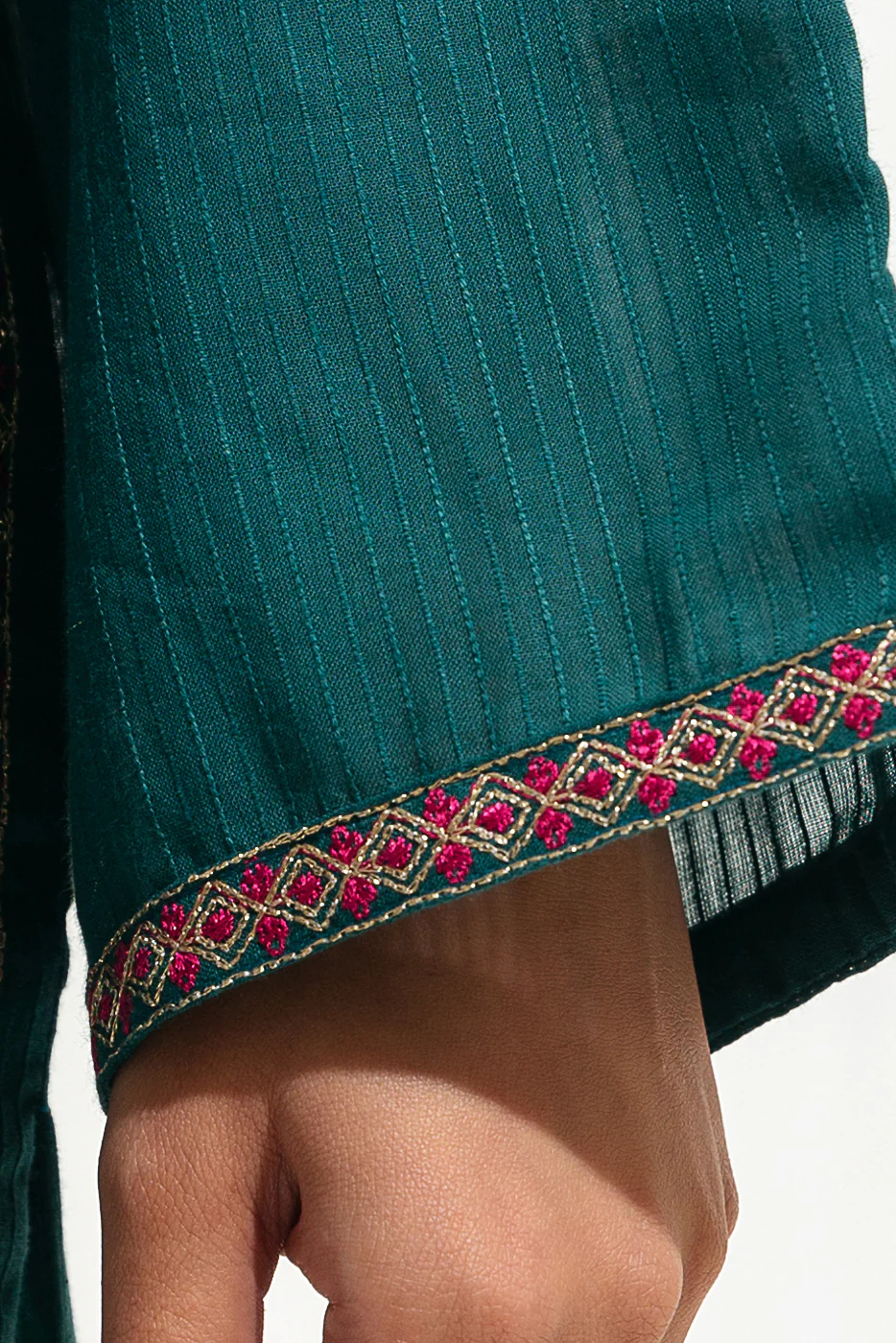 EMBROIDERED MIX SHIRT (LUXURY PRET) - Image 2