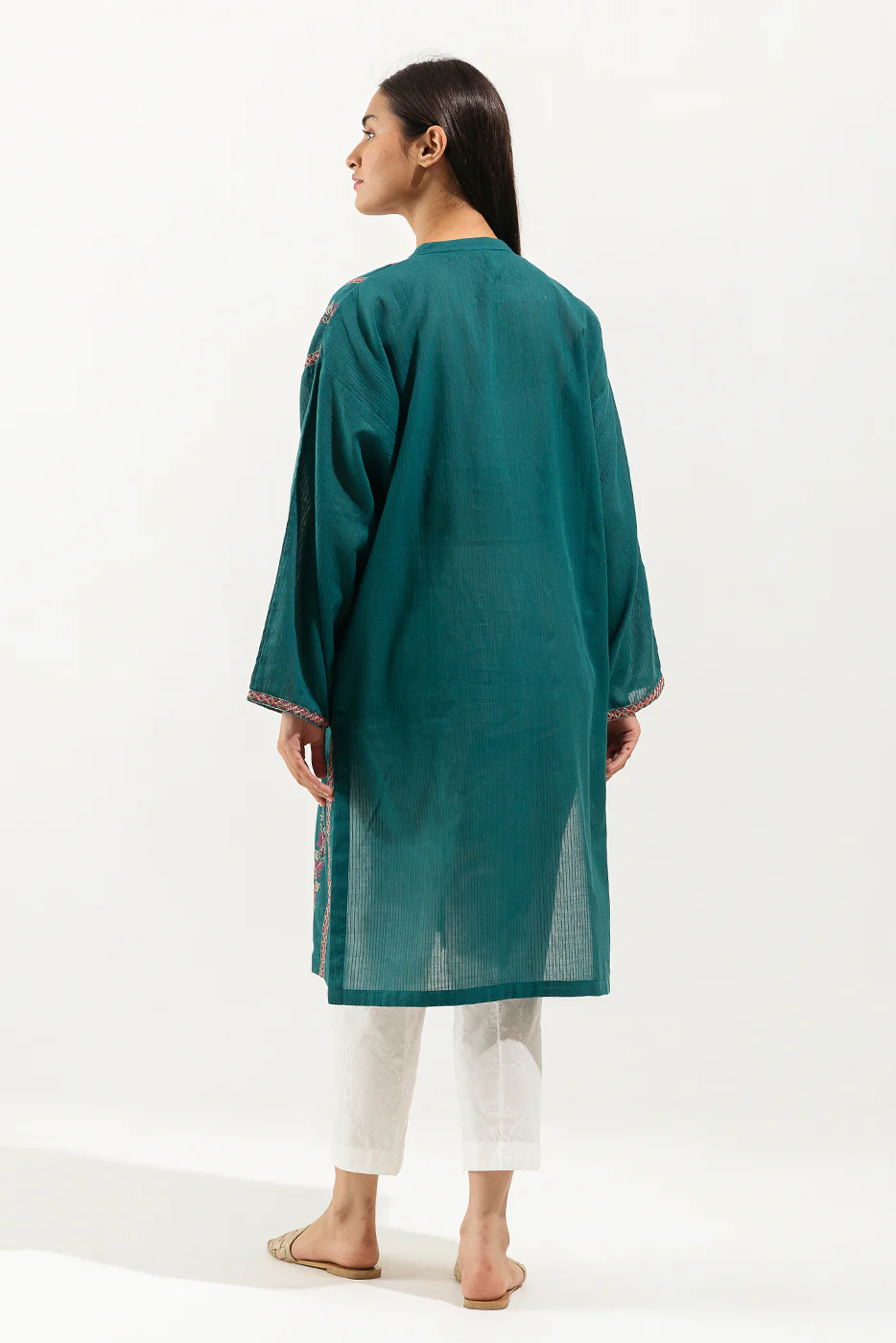 EMBROIDERED MIX SHIRT (LUXURY PRET) - Image 3