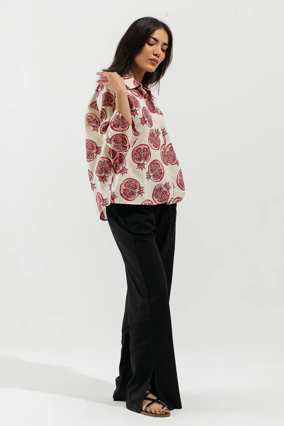 POMEGRANATE SCREEN  PRINTED TOP - Image 3