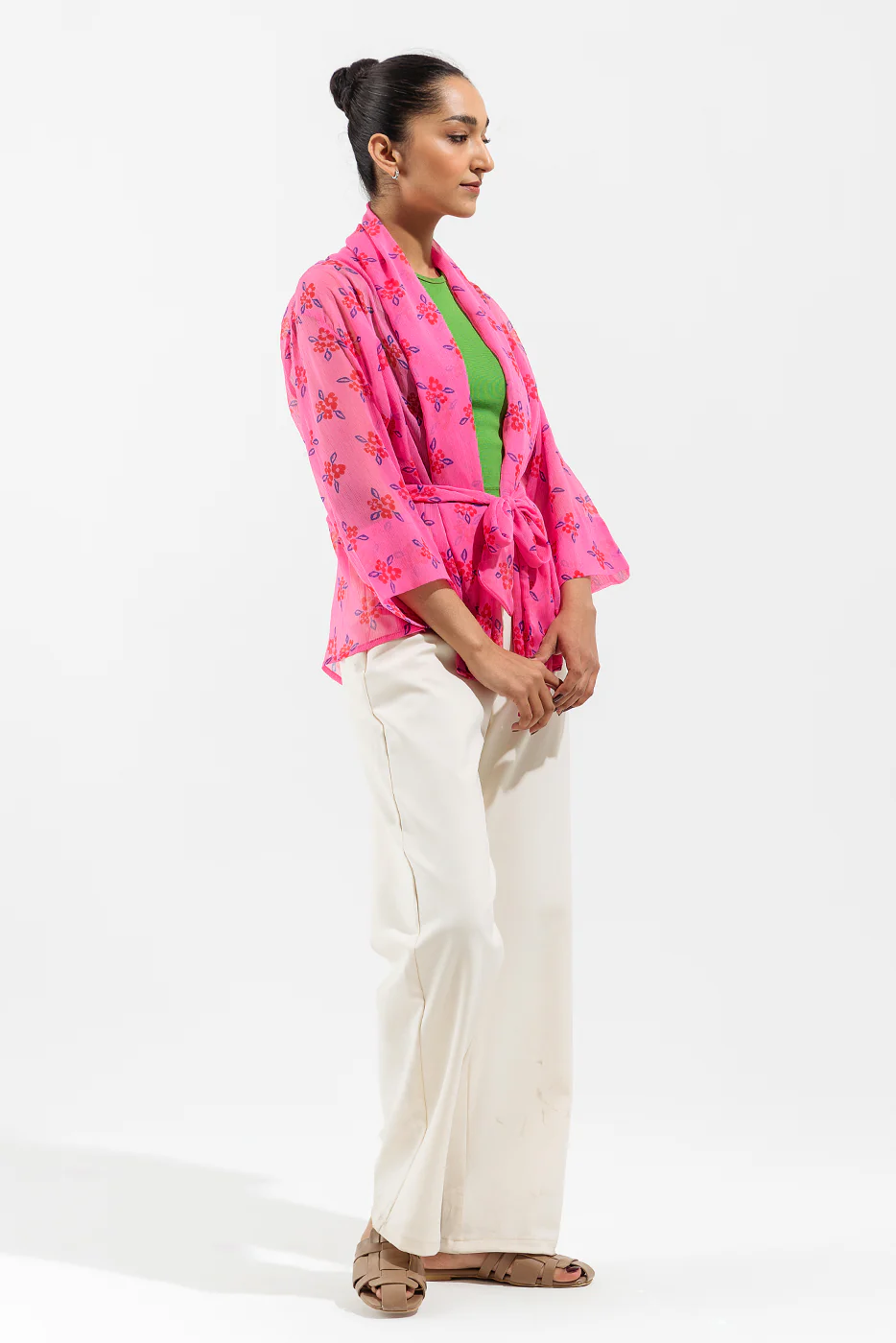 FLORAL PRINTED WRAP TOP - Image 2