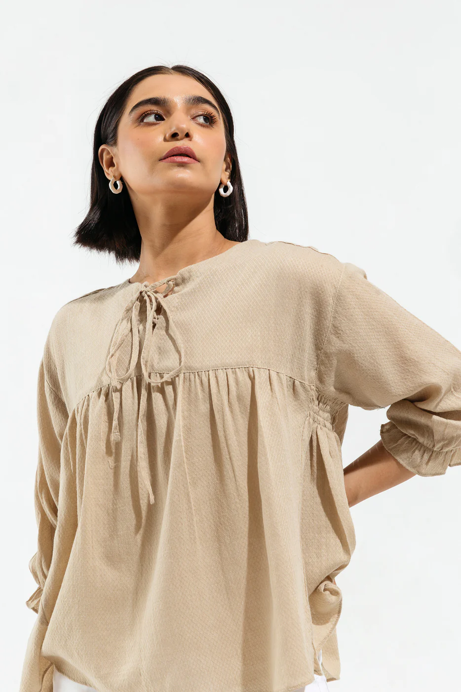 LIGHT PINK TEXTURED TOP - Image 2