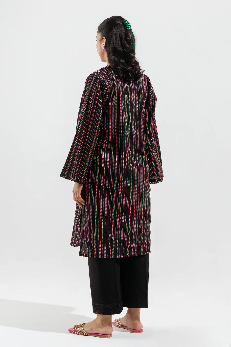 EMBROIDERED YARN DYED SHIRT(PRET) - Image 2
