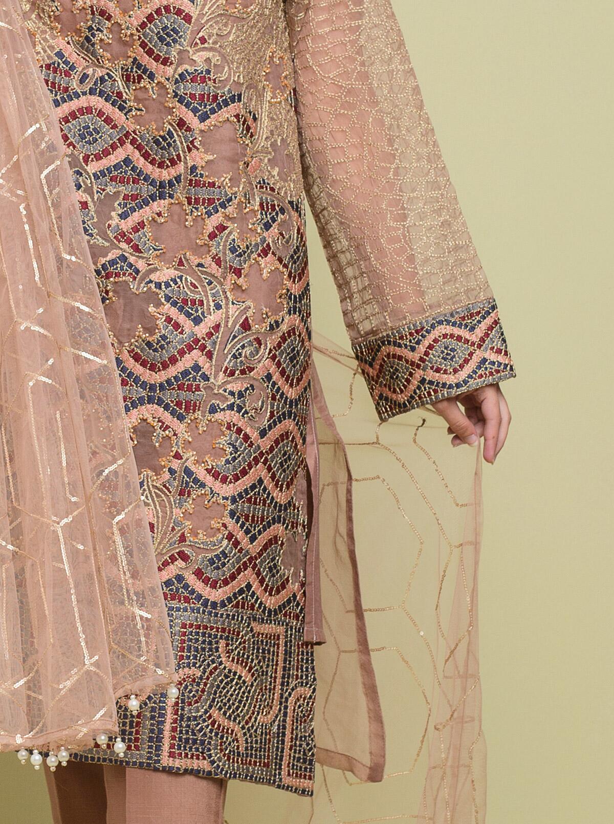 Embroidered Shirt With Dupatta - Image 2