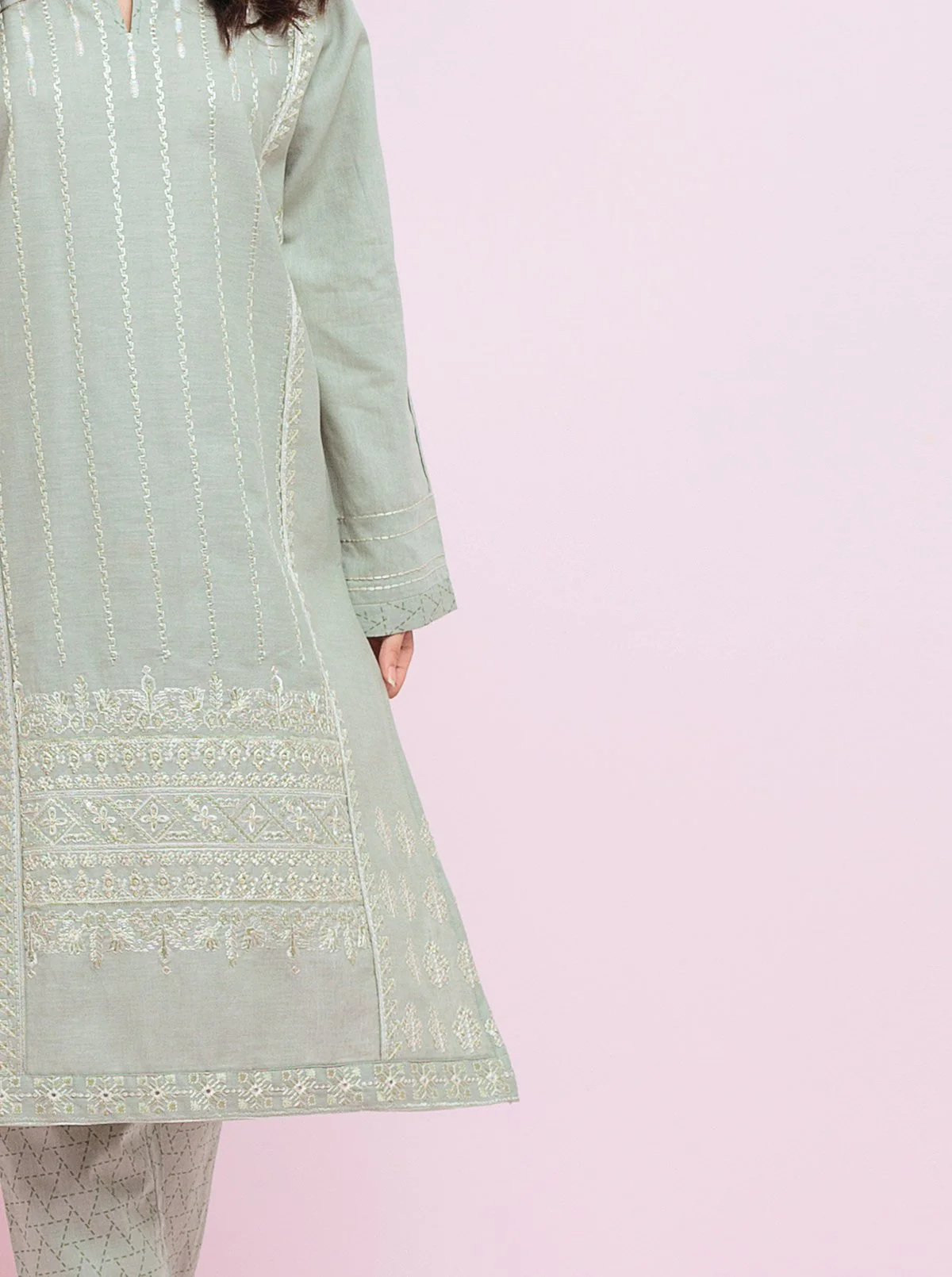 Embroidered Shirt With Pant - Image 2