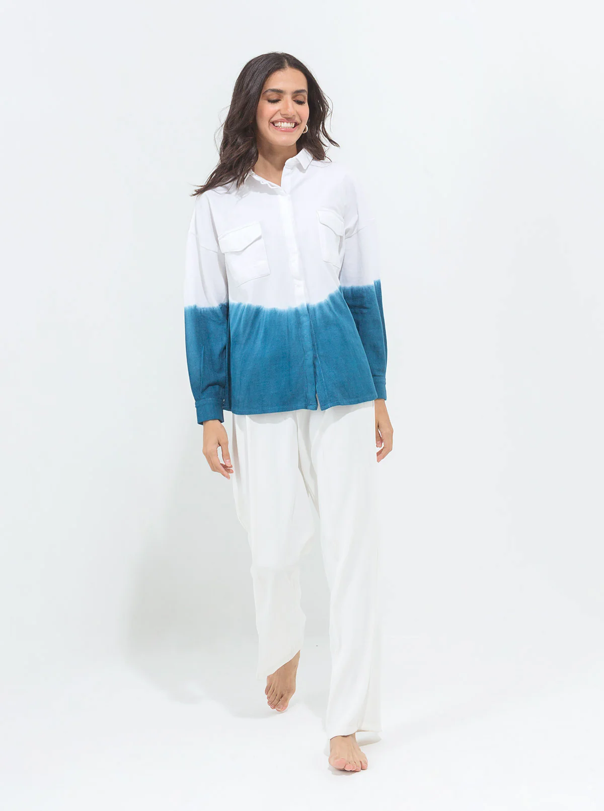 DIP DYE PIQUE COLLAR SHIRT - Image 2