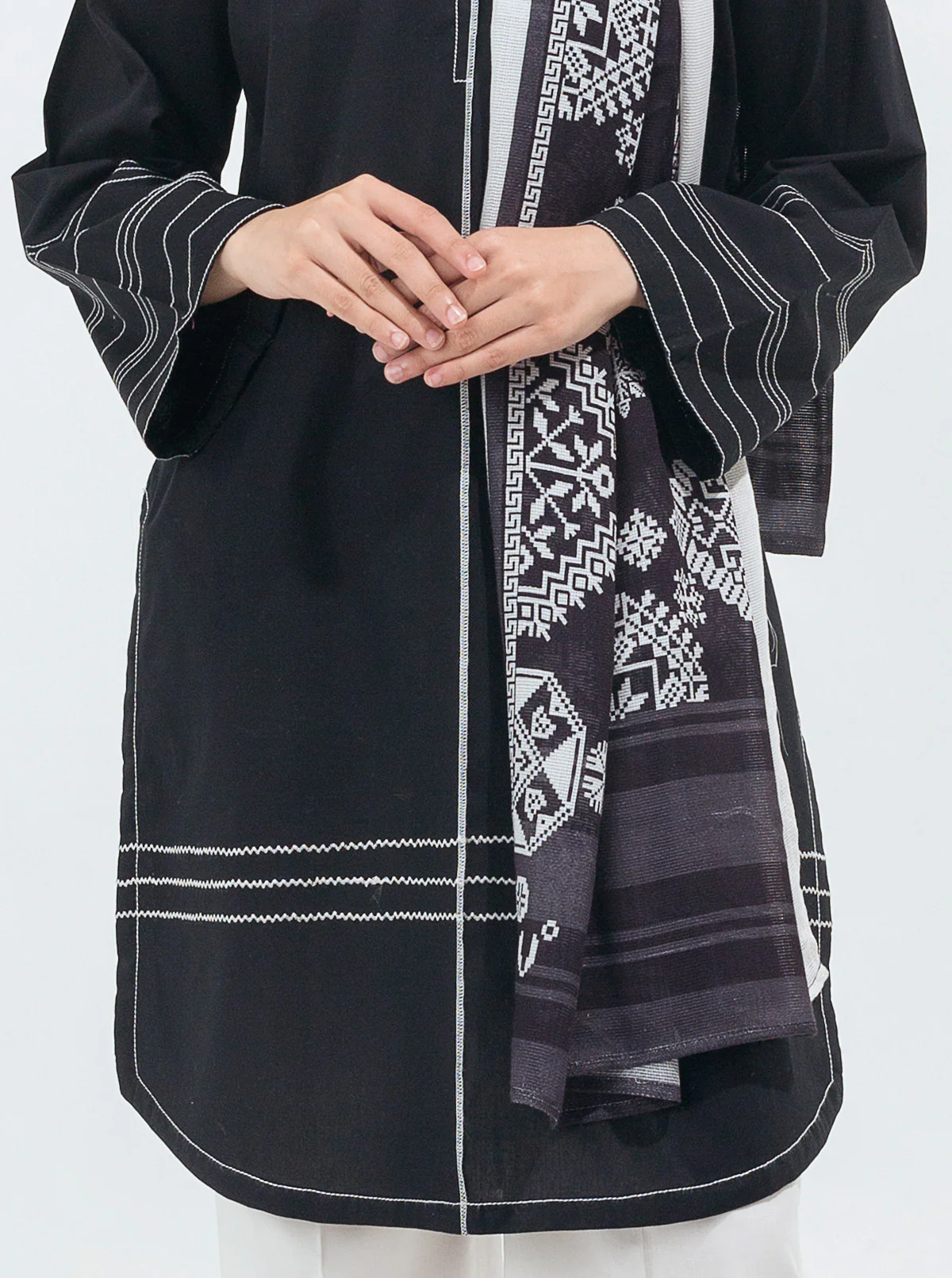 BASIC SHIRT WITH STOLE - Image 4