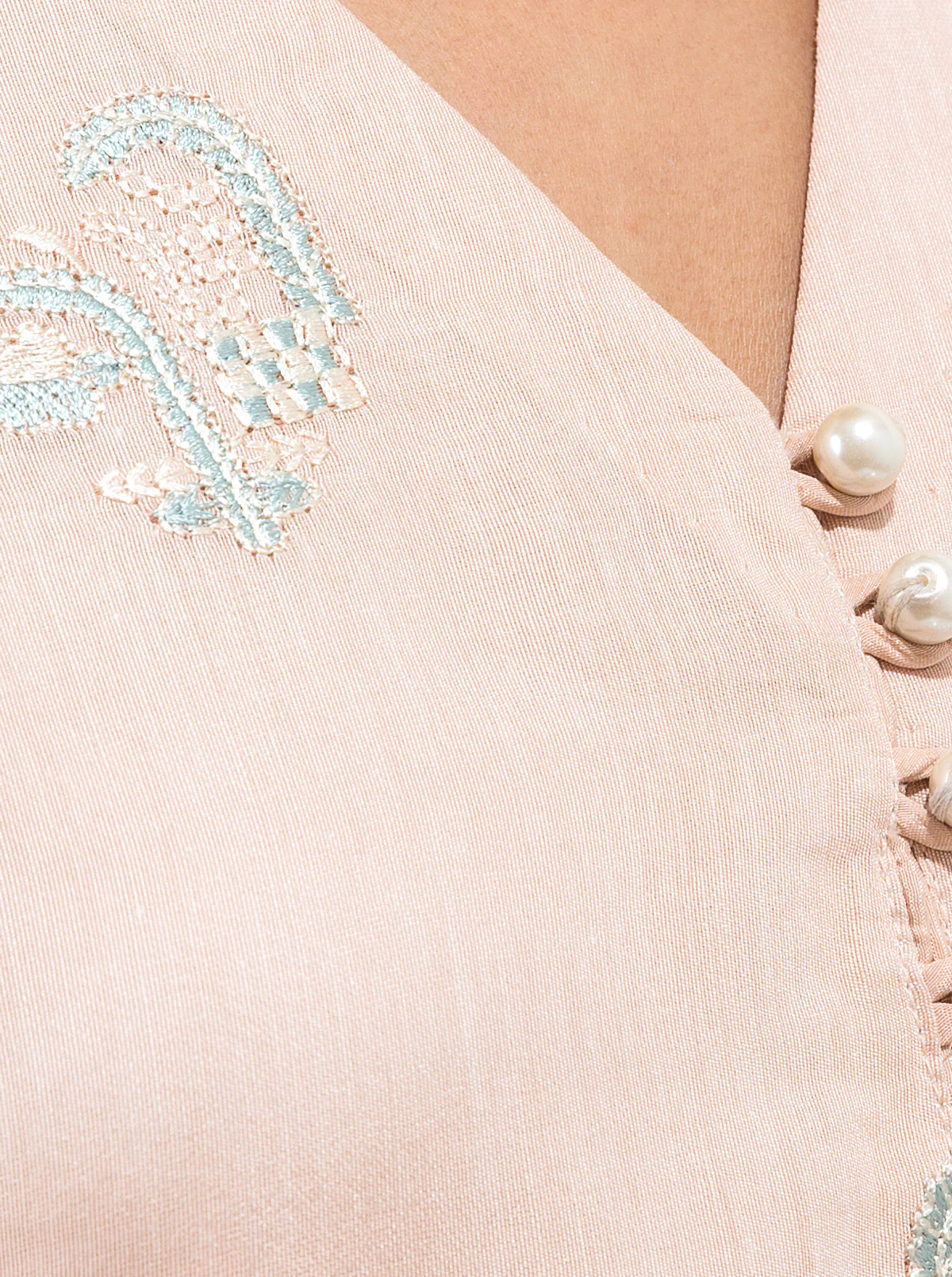 EMBROIDERED PAPER COTTON SHIRT (LUXURY PRET) - Image 3