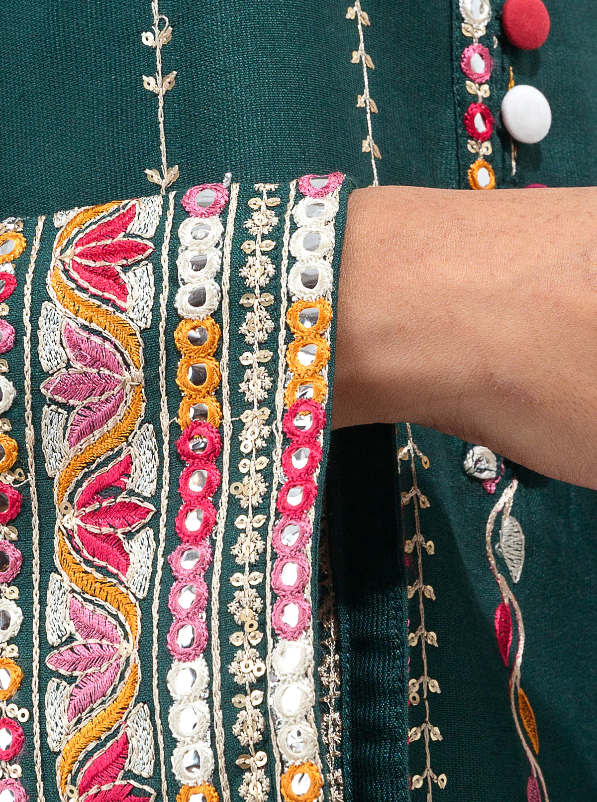EMBROIDERED SHIRT WITH DUPATTA - Image 4