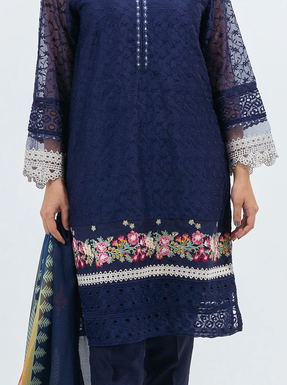 EMBROIDERED SHIRT WITH DUPATTA - Image 2