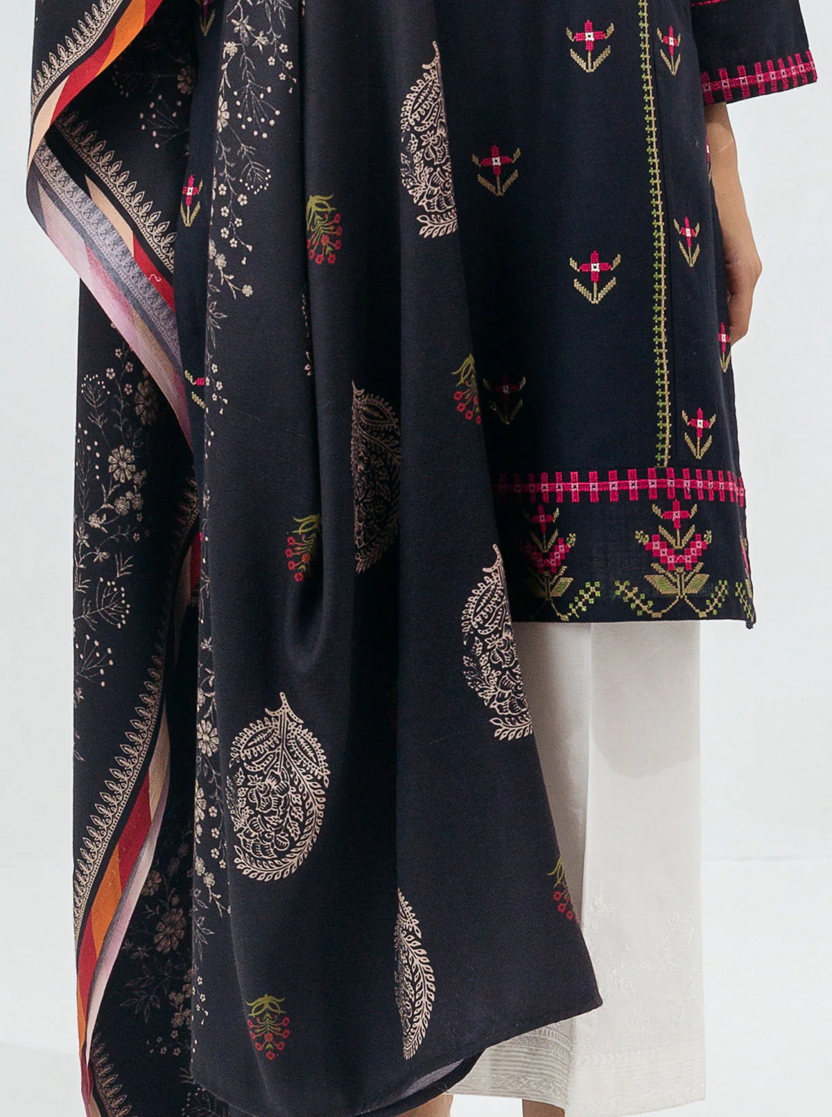 EMBROIDERED SHIRT WITH SHAWL - Image 2