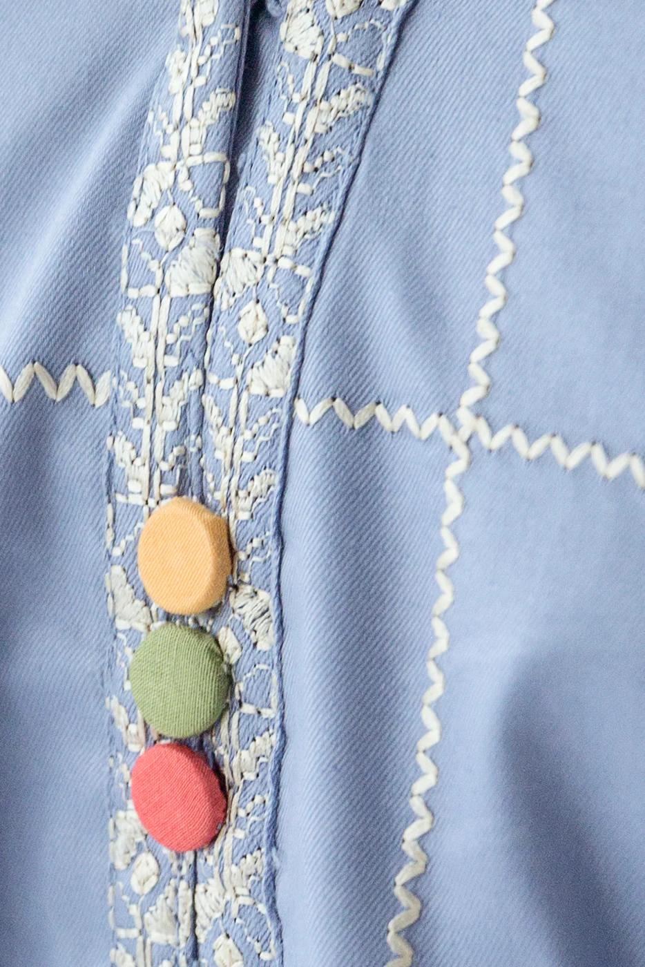 EMBROIDERED TWILL SHIRT (PRET) - Image 4