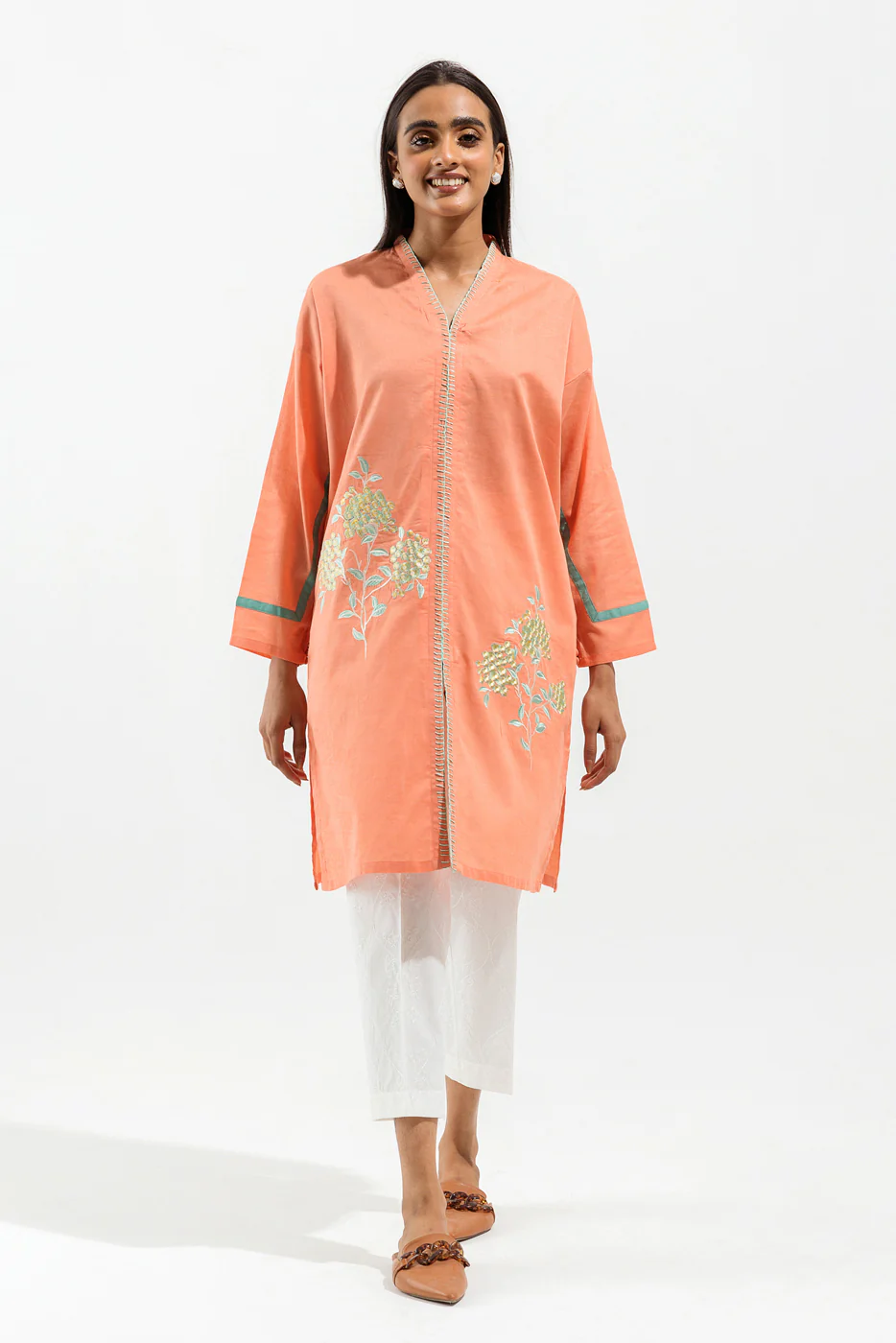 EMBROIDERED SELF JACQ SHIRT (PRET) - Image 2