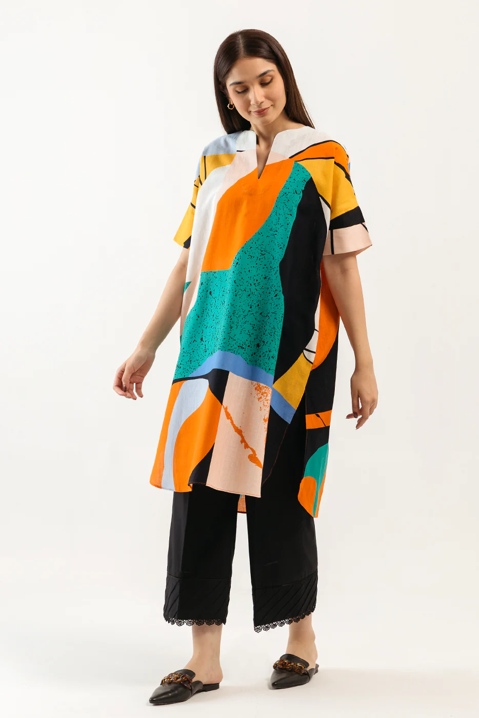 PRINTED KHADDAR SHIRT(PRET) - Image 2