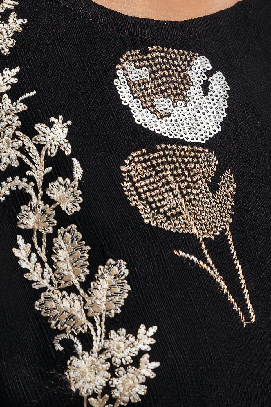 EMBROIDERED DORIA JACQUARD SHIRT (PRET) - Image 4
