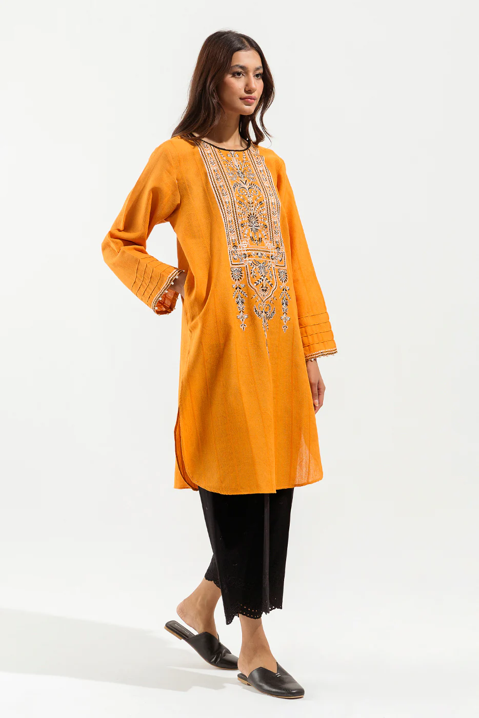 EMBROIDERED DORIA JACQUARD SHIRT (PRET) - Image 3