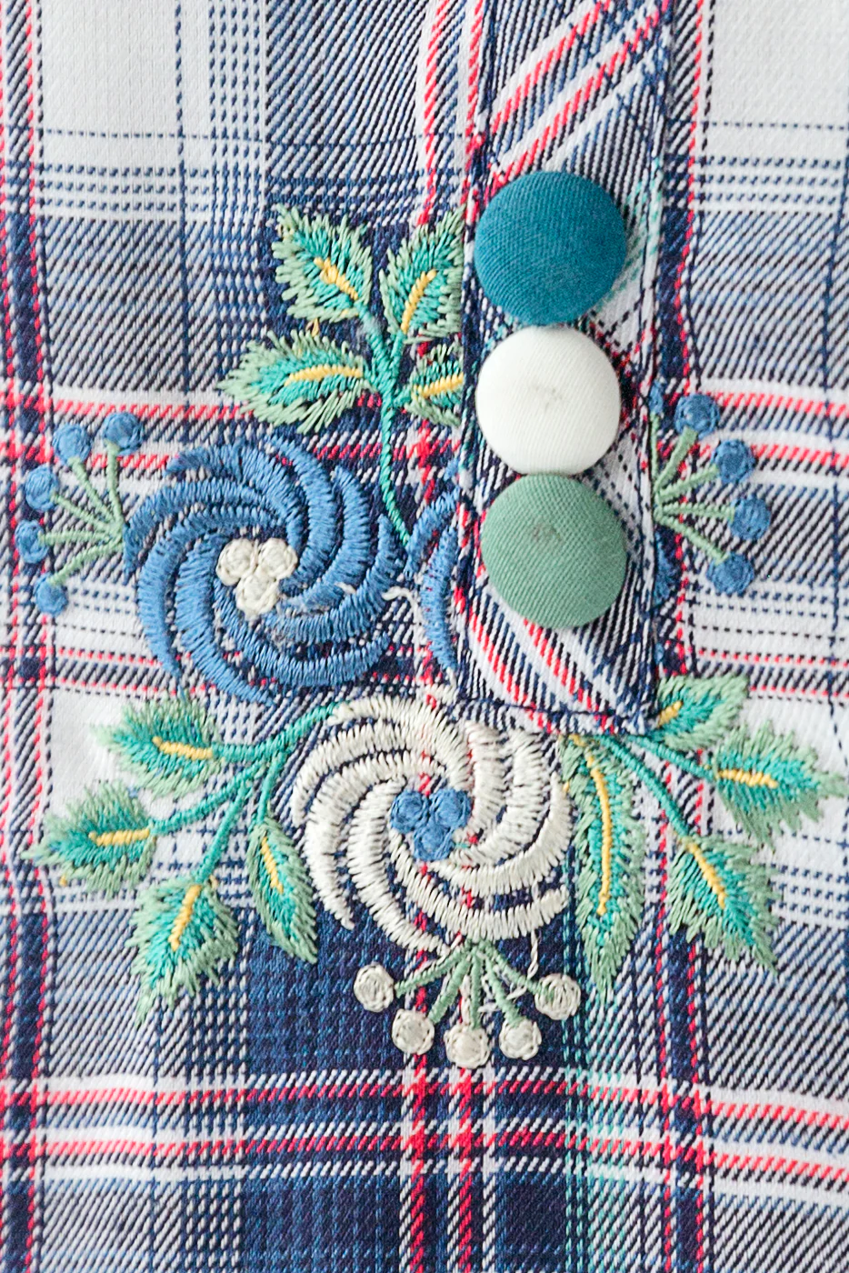 EMBROIDERED YARN DYED SHIRT (PRET) - Image 4