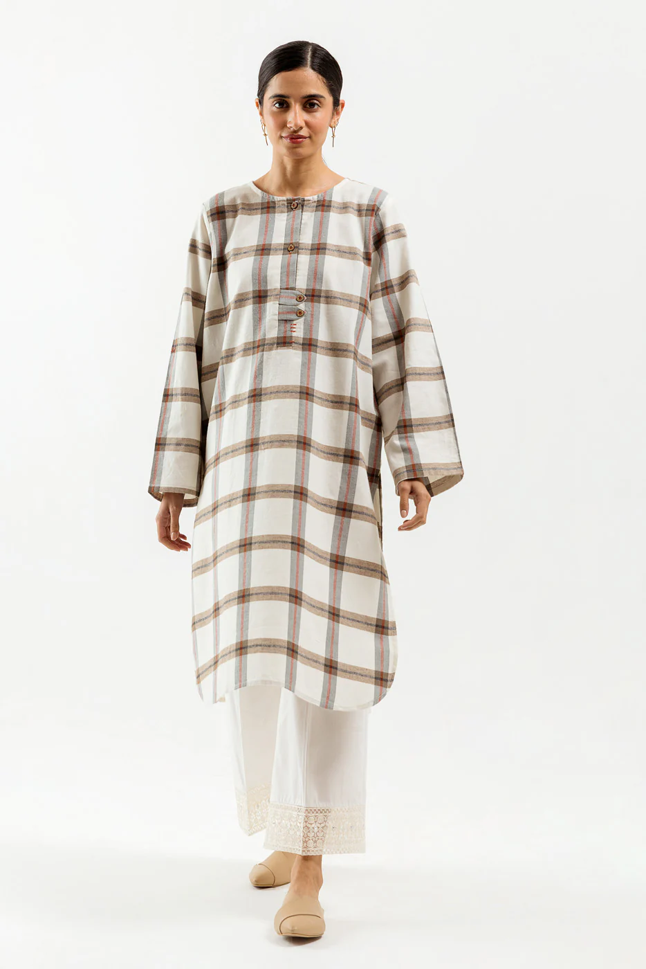 BASIC FLANNEL SHIRT (PRET) - Image 2
