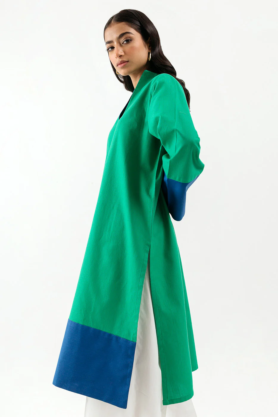BASIC SLUB KHADDAR SHIRT (PRET) - Image 3