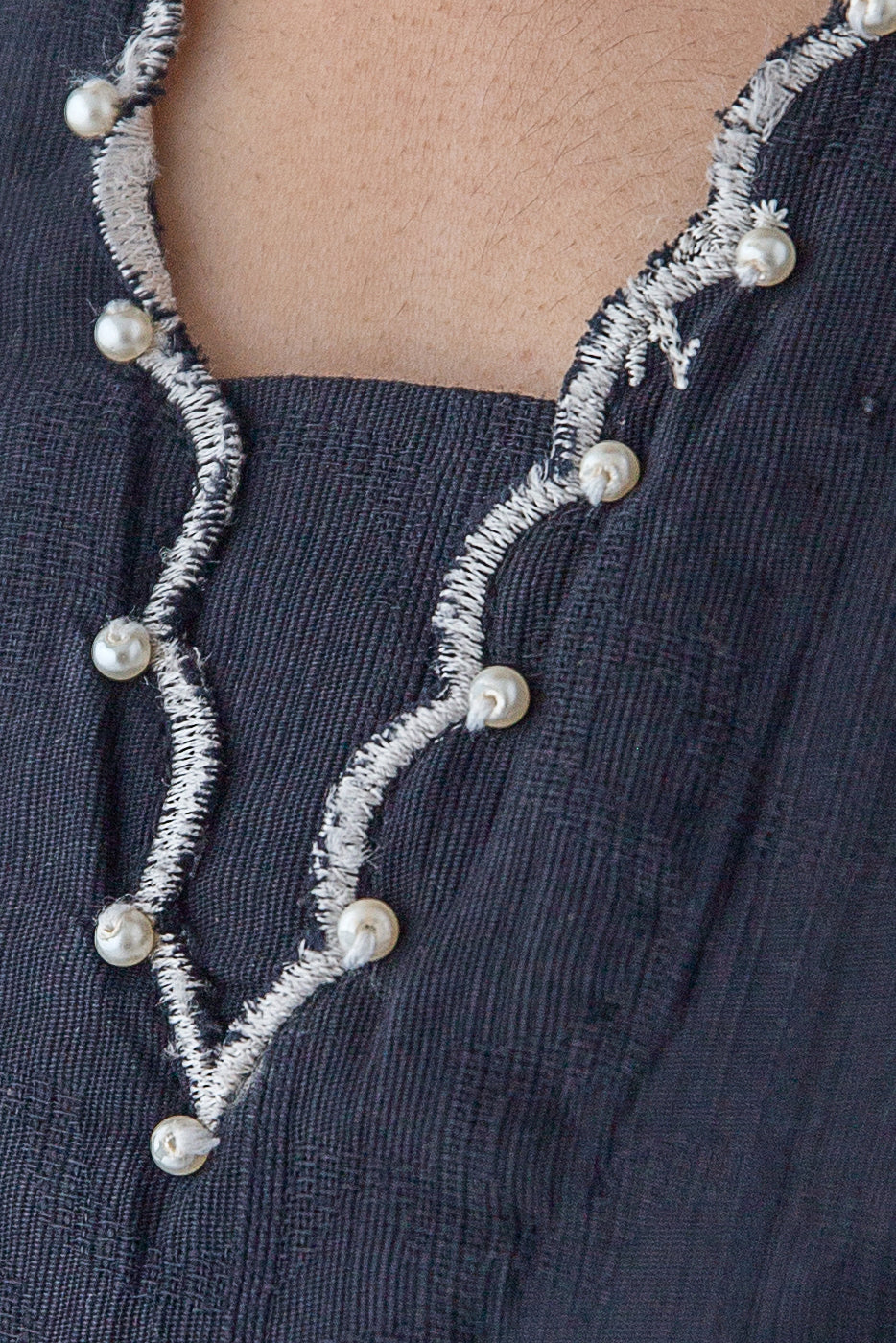 EMBROIDERED DORIA JACQUARD SHIRT (PRET) - Image 3