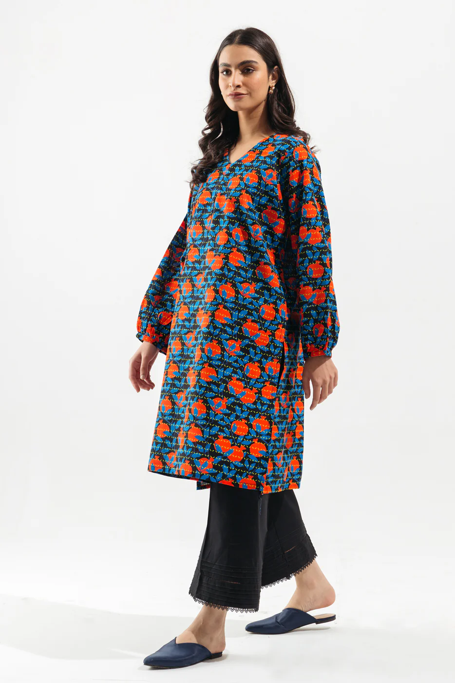PRINTED KHADDAR SHIRT (PRET) - Image 2