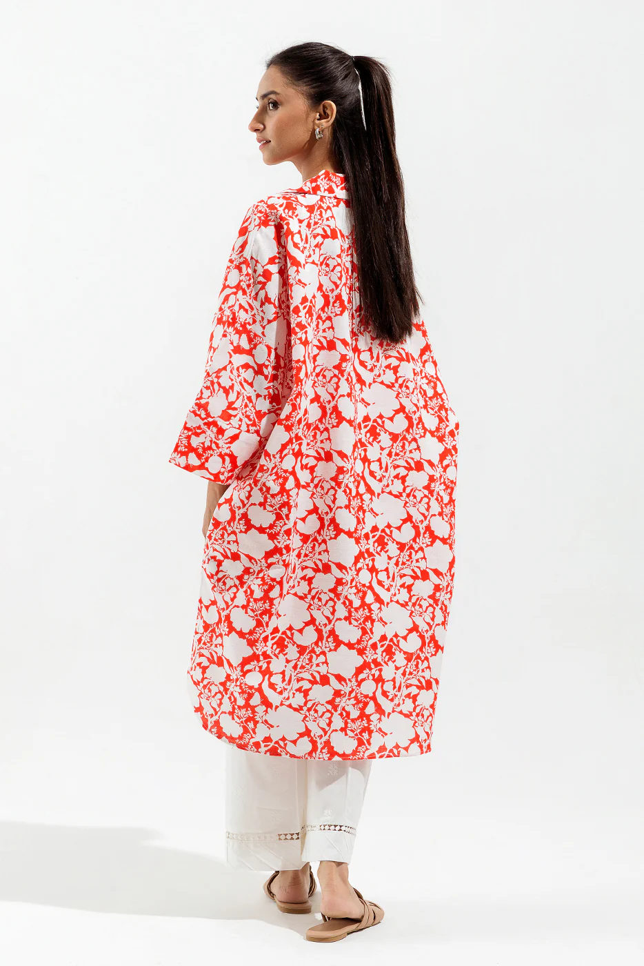 PRINTED JACQ KHADDAR SHIRT (PRET) - Image 3
