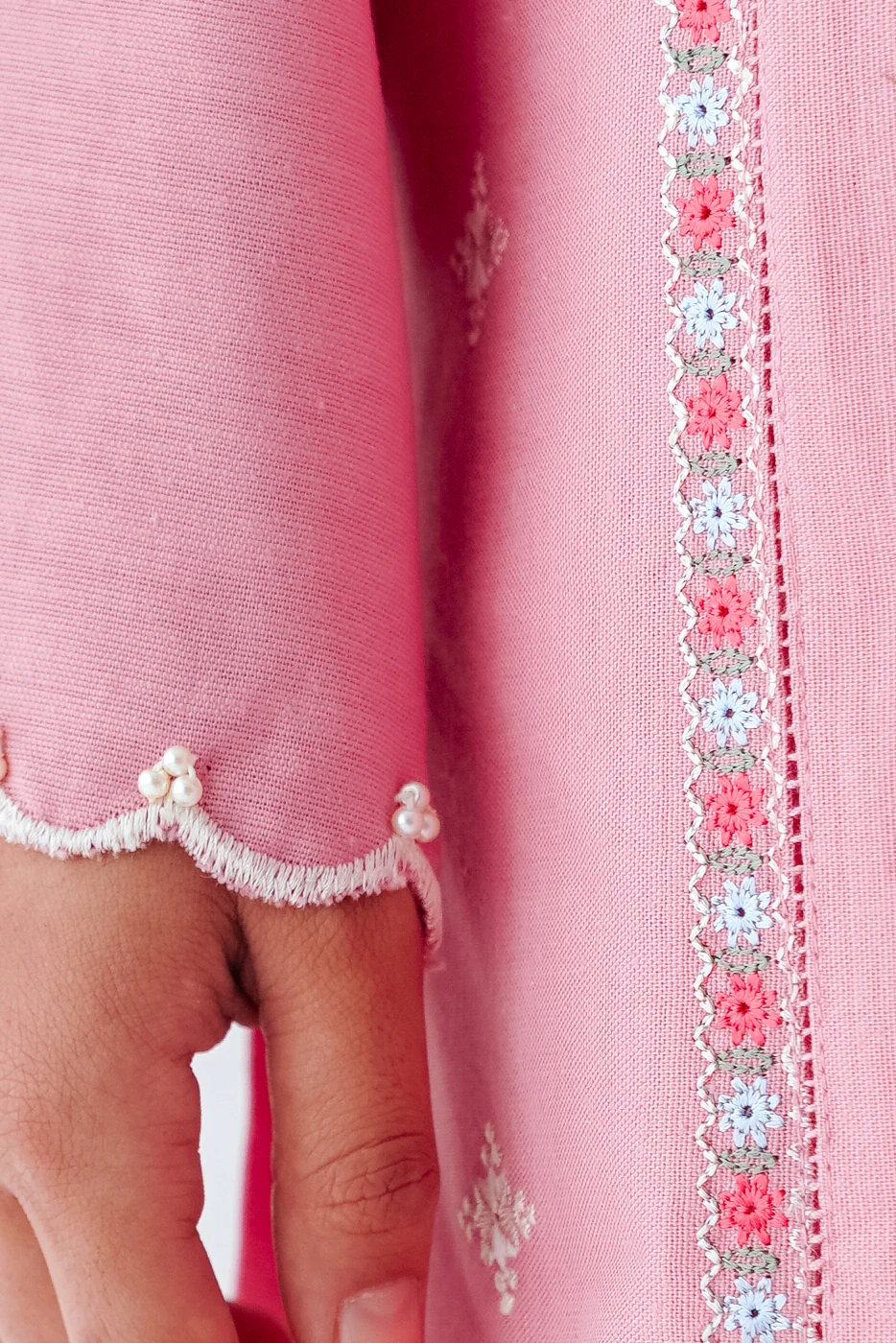EMBROIDERED MIX SHIRT (PRET) - Image 4