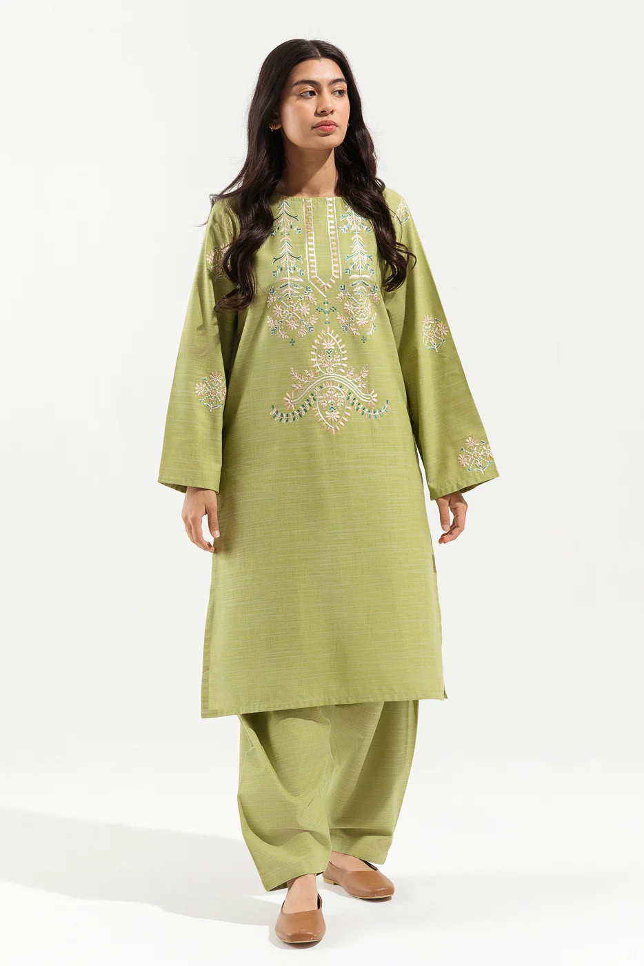 EMBROIDERED  SHIRT (PRET) - Image 2