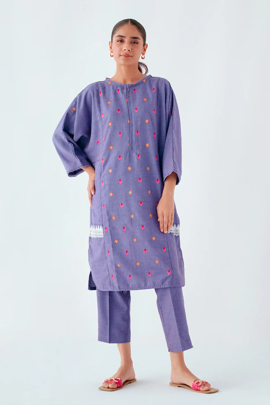 2 PIECE EMBROIDERED KHADDAR SUIT (PRET) - Image 4