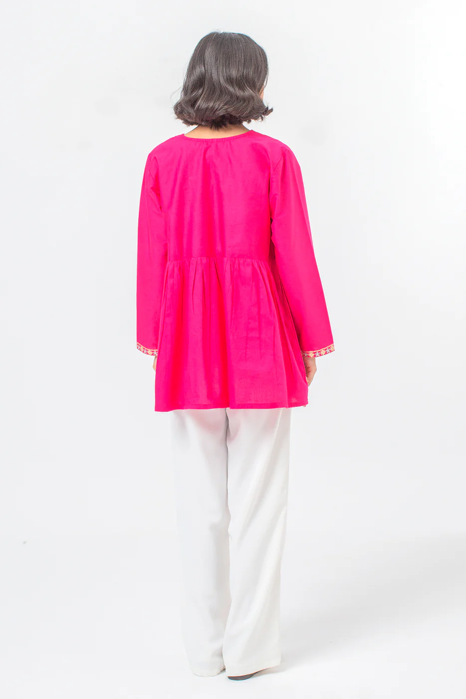 EMBROIDERED VISCOSE SHIRT (PRET) - Image 3