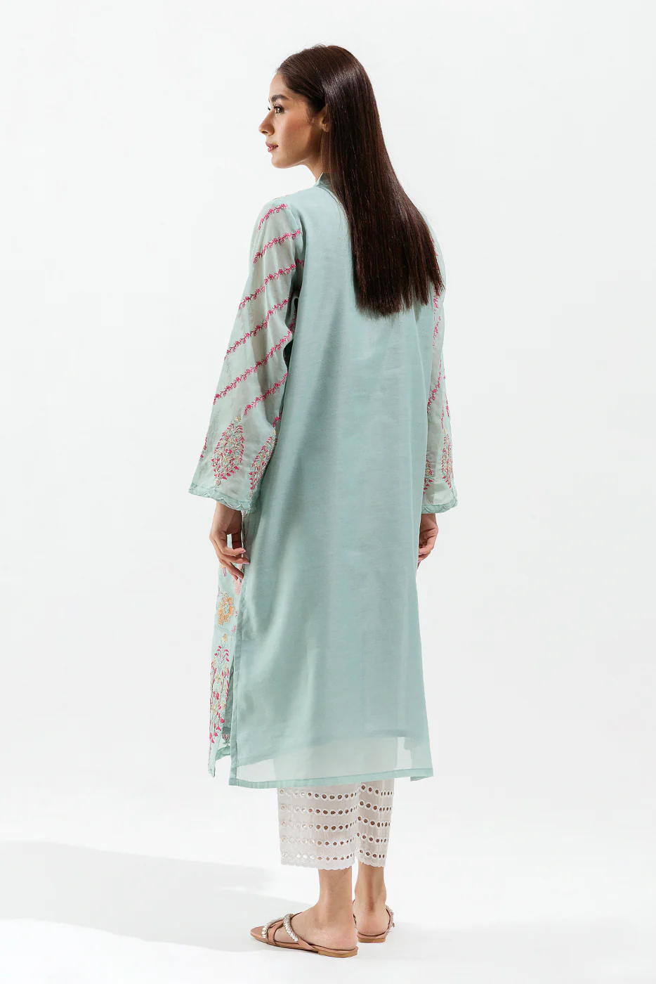 EMBROIDERED PAPER COTTON SHIRT (LUXURY PRET) - Image 2