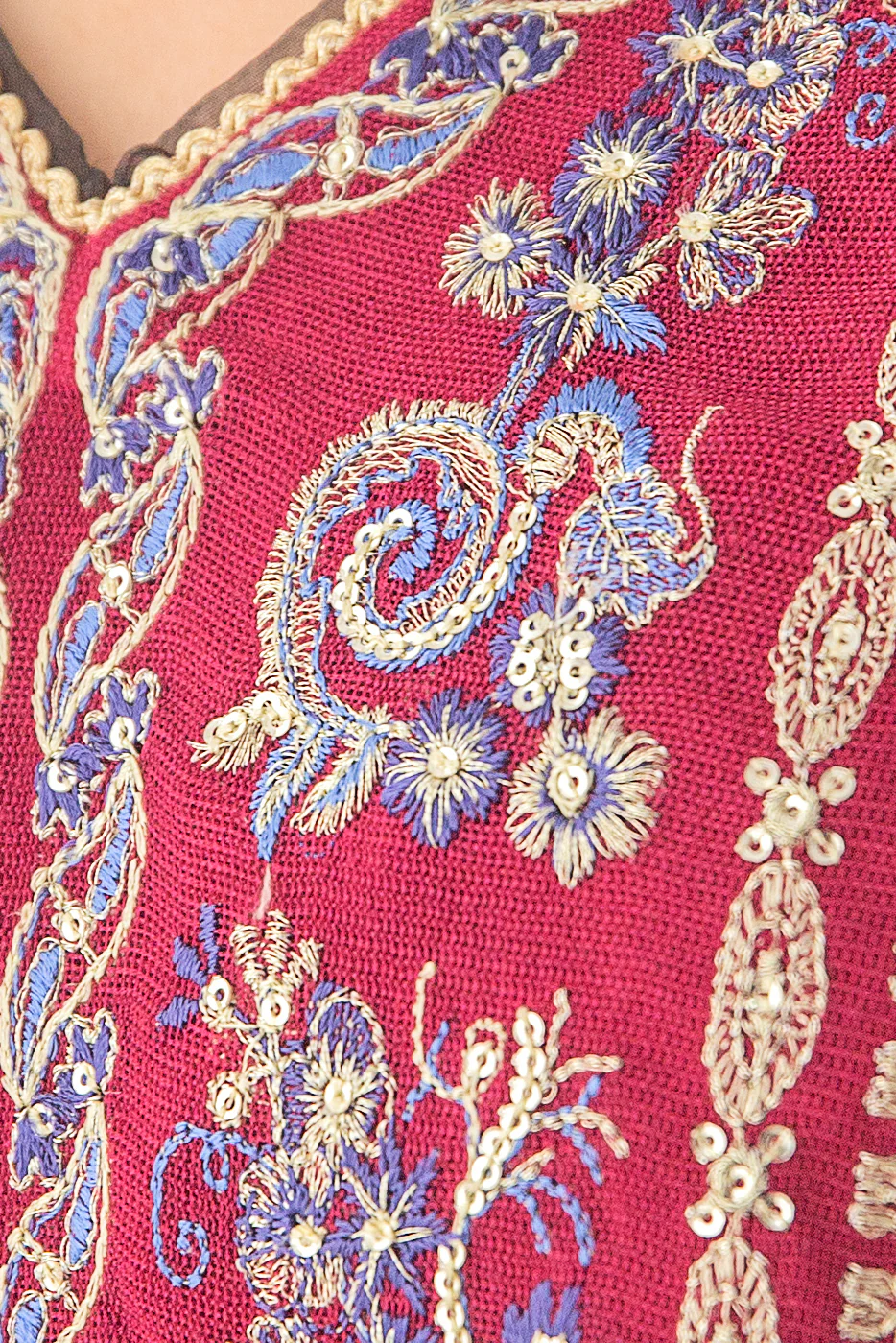 EMBROIDERED COTTON NET SHIRT (LUXURY PRET) - Image 4