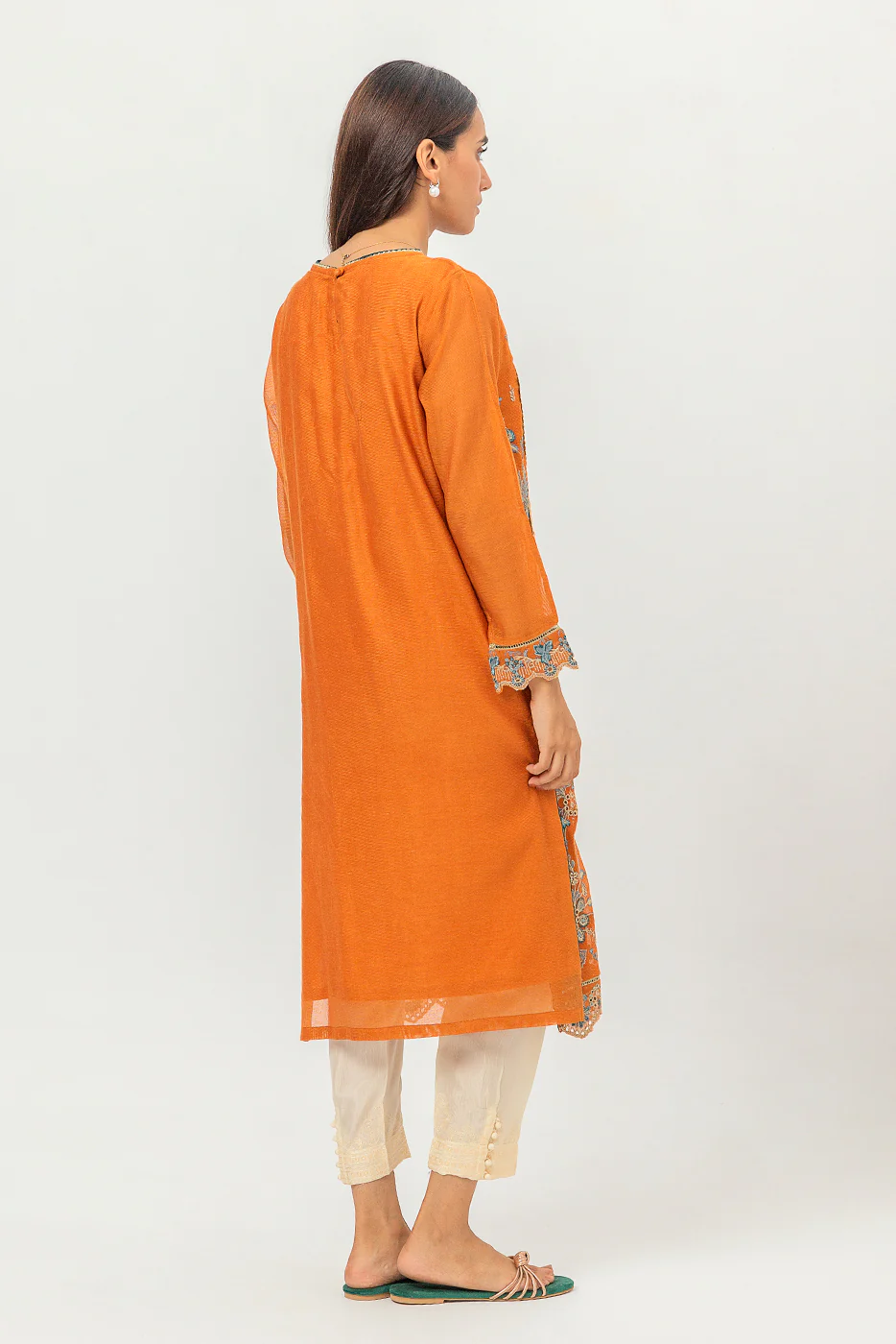 EMBROIDERED COTTON NET SHIRT (LUXURY PRET) - Image 3